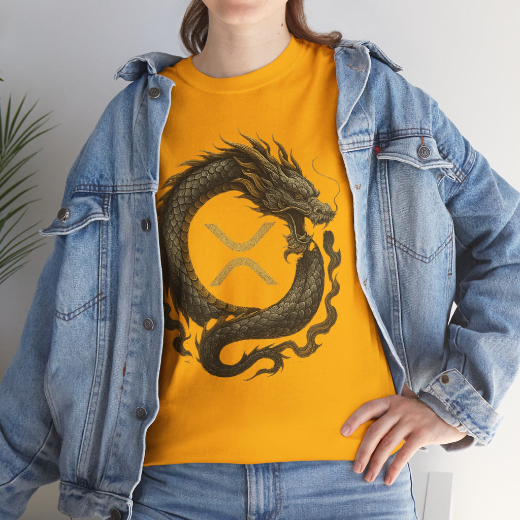 Dragon XRP Logo T-Shirt — Crypto XRP Circle Dragon Graphic Tee