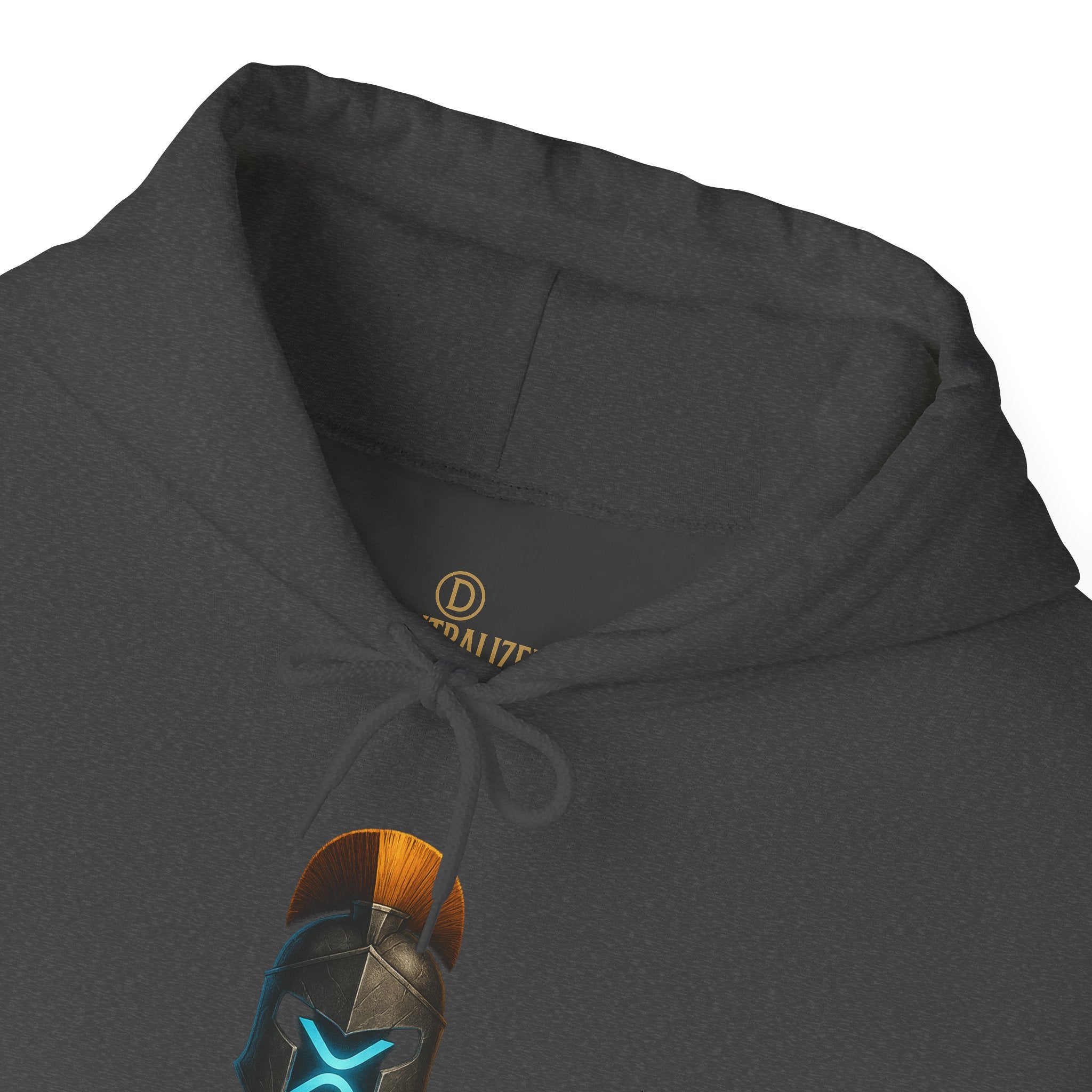 Built Different Hoodie — Futuristic Spartan Helmet Graphic Pullover