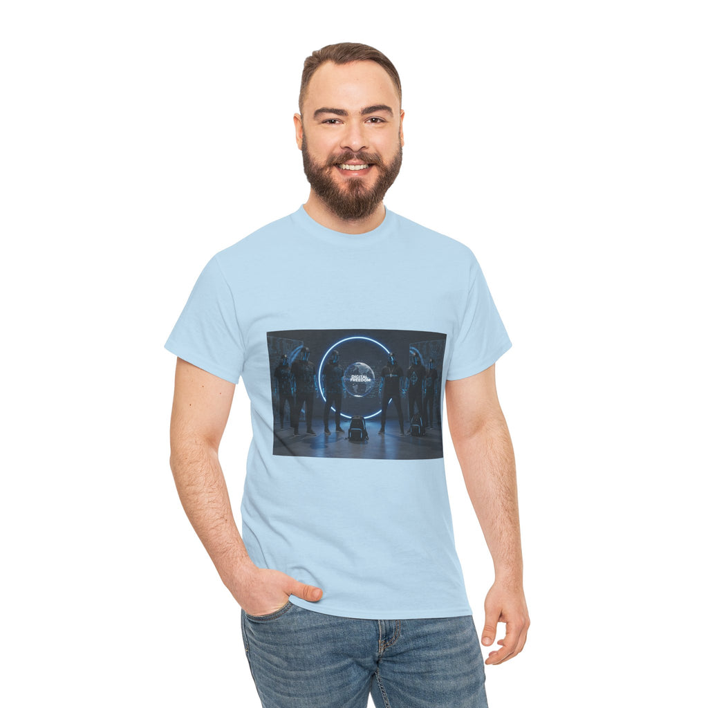 Sci‑Fi Portal Graphic Tee — Futuristic Neon Crew T-Shirt