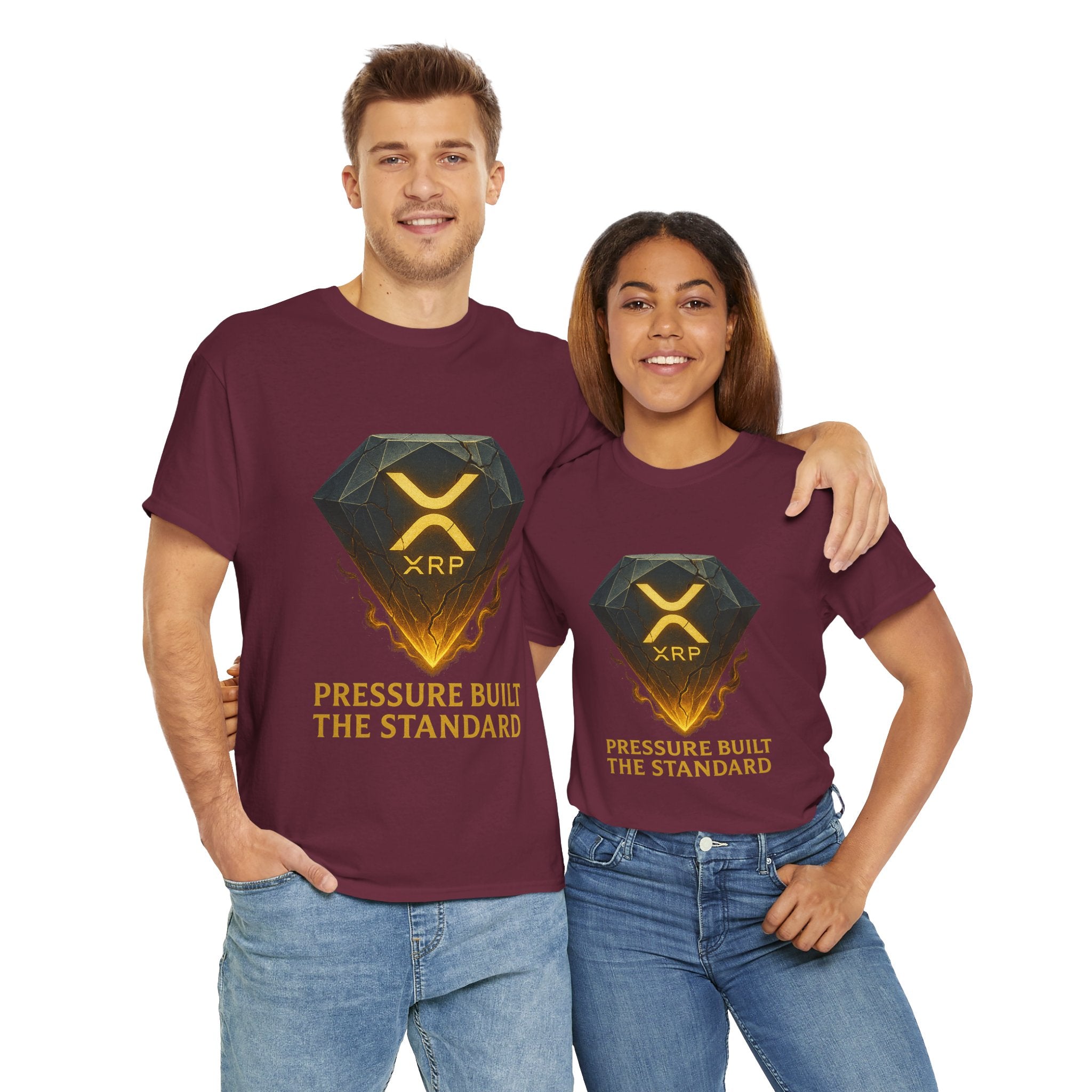 XRP Diamond Tee — "Pressure Built The Standard" Crypto Graphic T‑Shirt