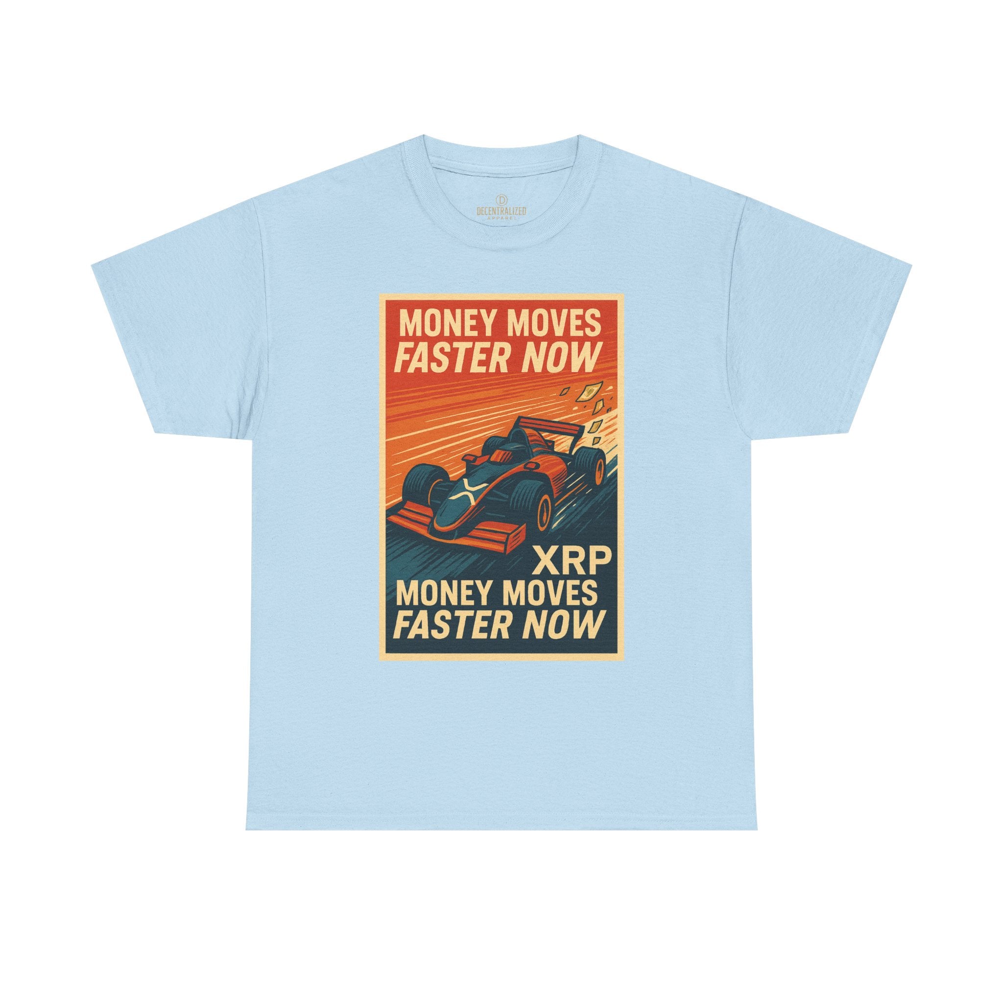 XRP 'Money Moves Faster Now' Racing Tee — Crypto Enthusiast T-Shirt