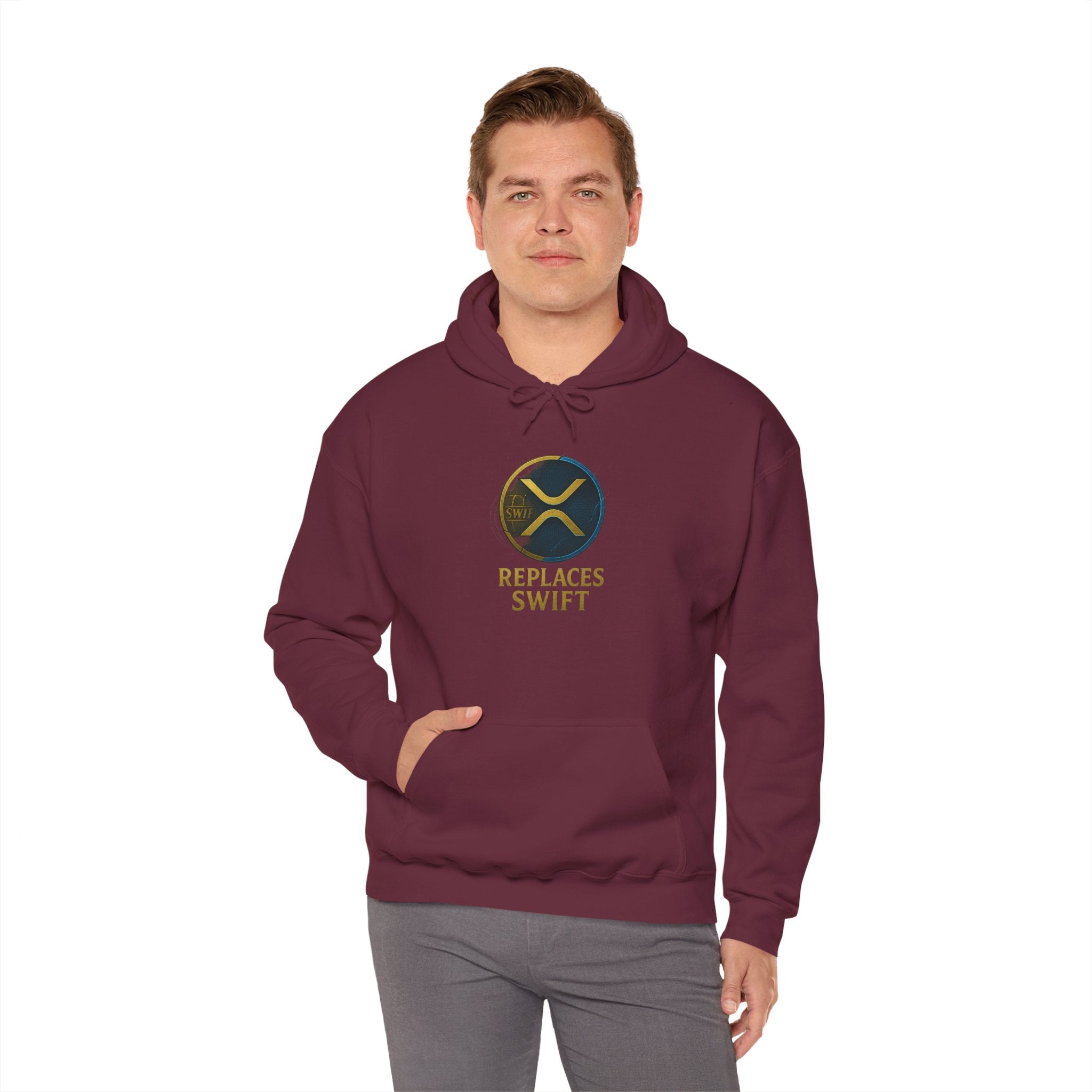 Crypto Logo Hoodie — "Replaces Swift" Ripples Design