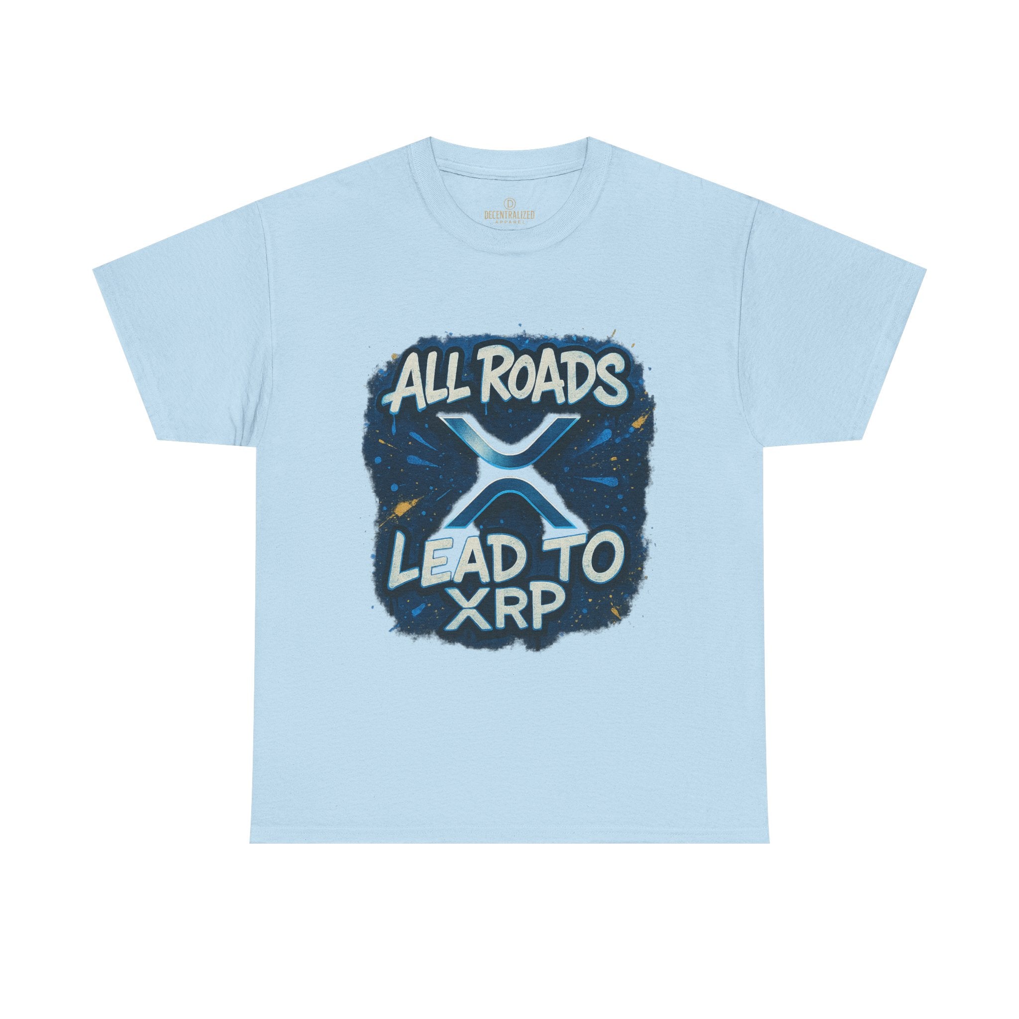 XRP Crypto T-Shirt — "All Roads Lead to XRP" Graphic Tee