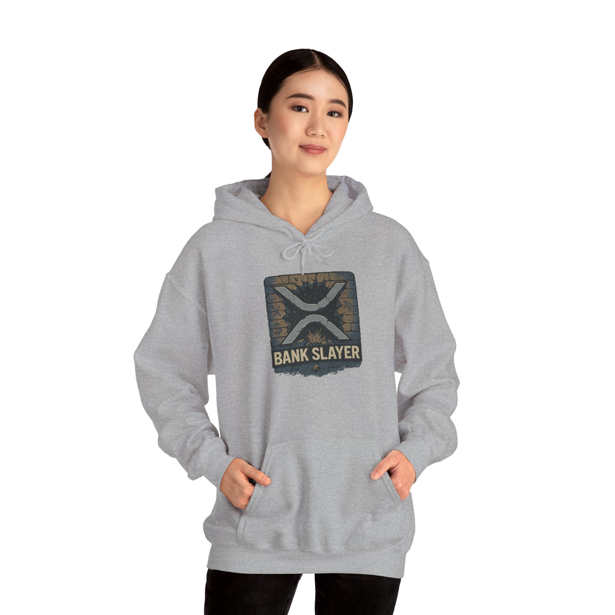 Bank Slayer Hoodie - Vintage Tactical Crest Graphic Sweatshirt