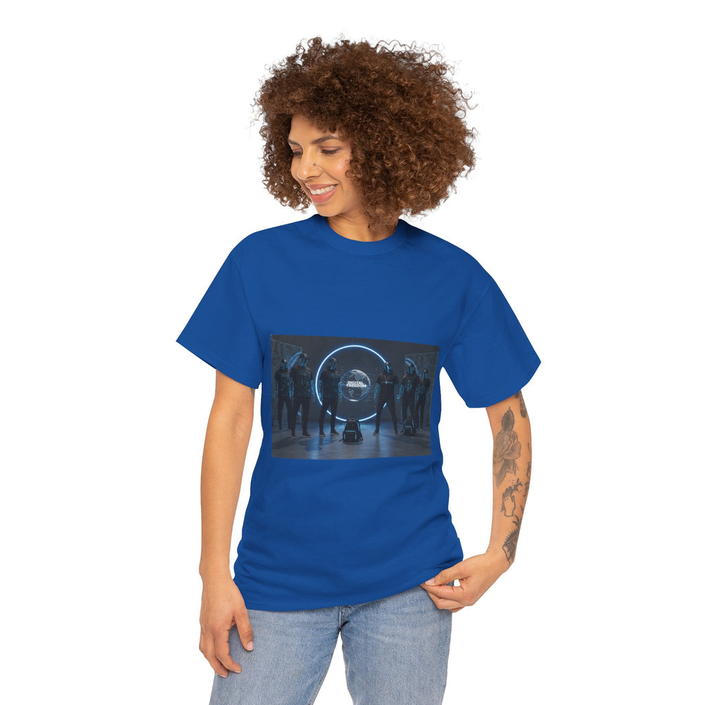 Sci‑Fi Portal Graphic Tee — Futuristic Neon Crew T-Shirt