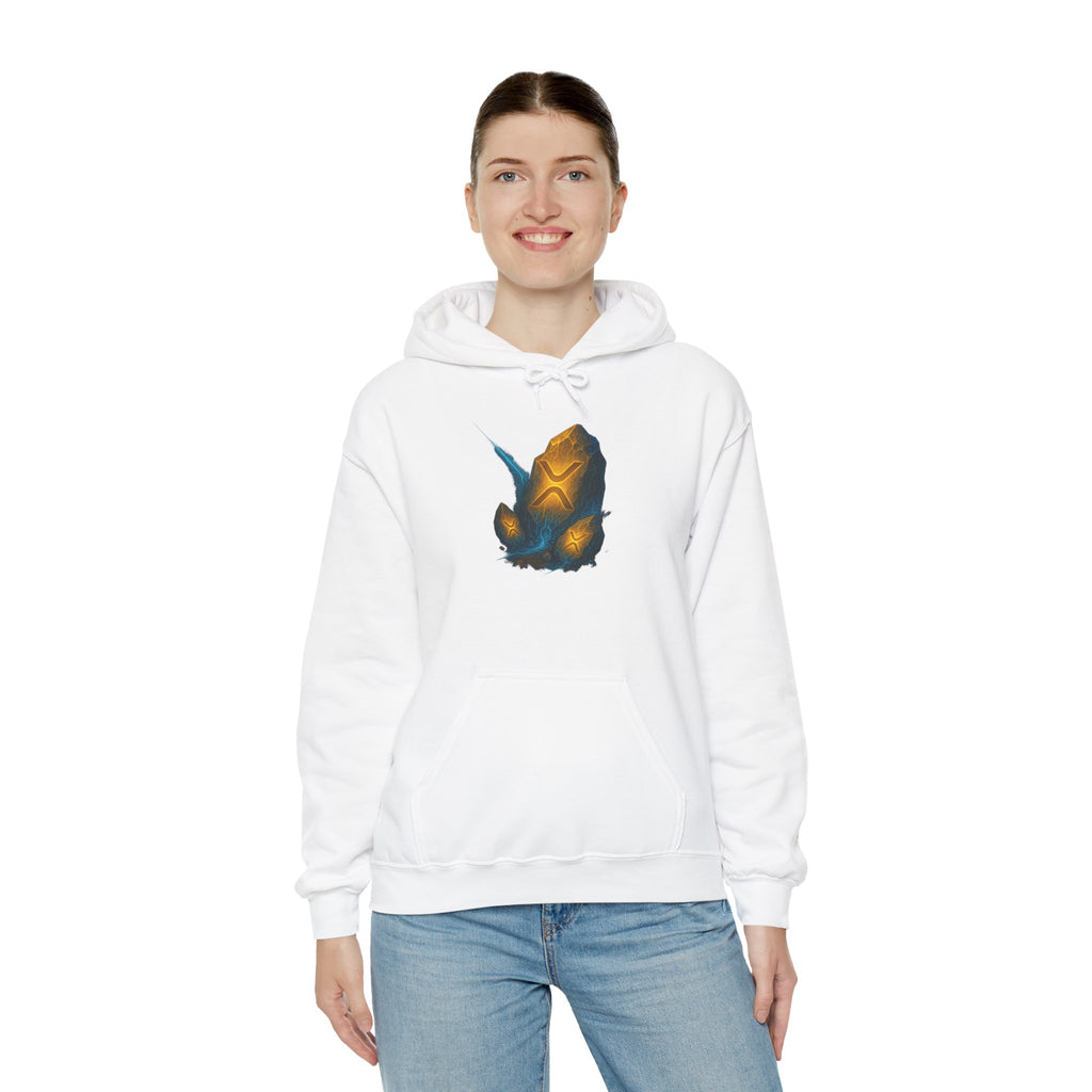 Rune Stone Hoodie — Glowing Mystic Rock Graphic Hooded Sweatshirt