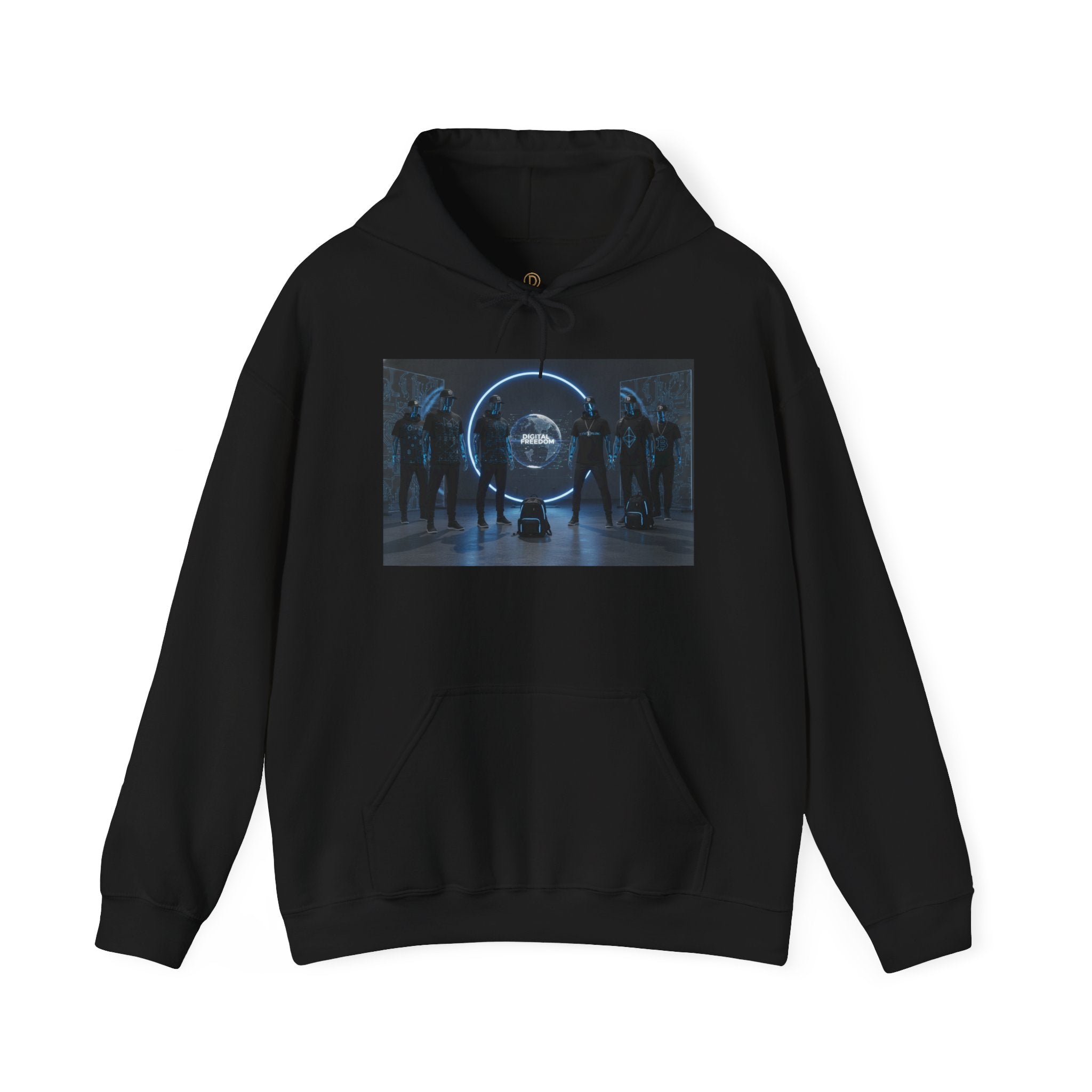 Futuristic Neon Portal Hoodie – Cyberpunk Sci‑Fi Crew Graphic Sweatshirt