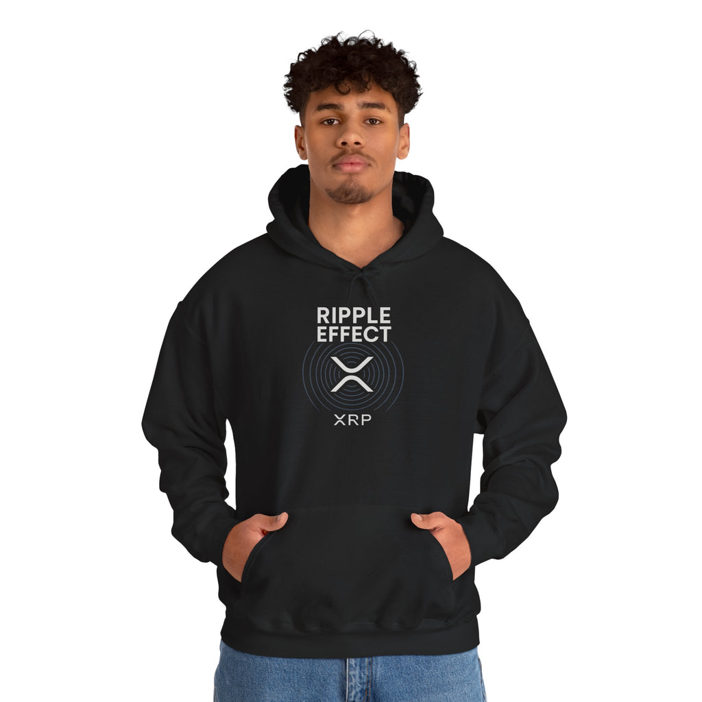 Ripple Effect Hoodie — Minimal Concentric Wave Graphic Sweatshirt