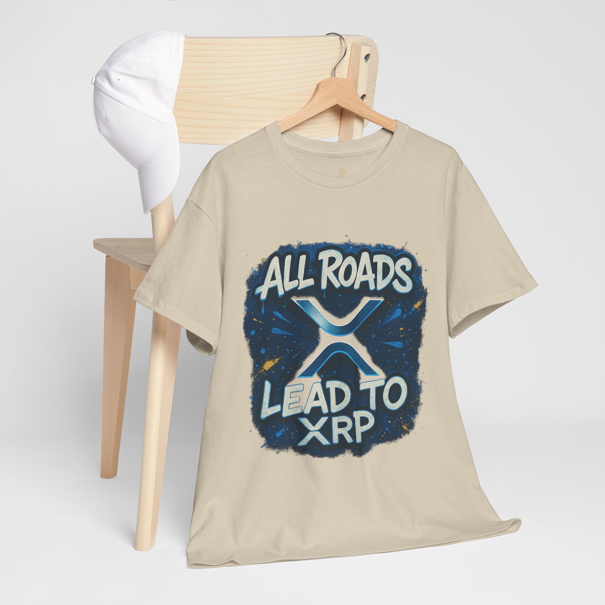 XRP Crypto T-Shirt — "All Roads Lead to XRP" Graphic Tee