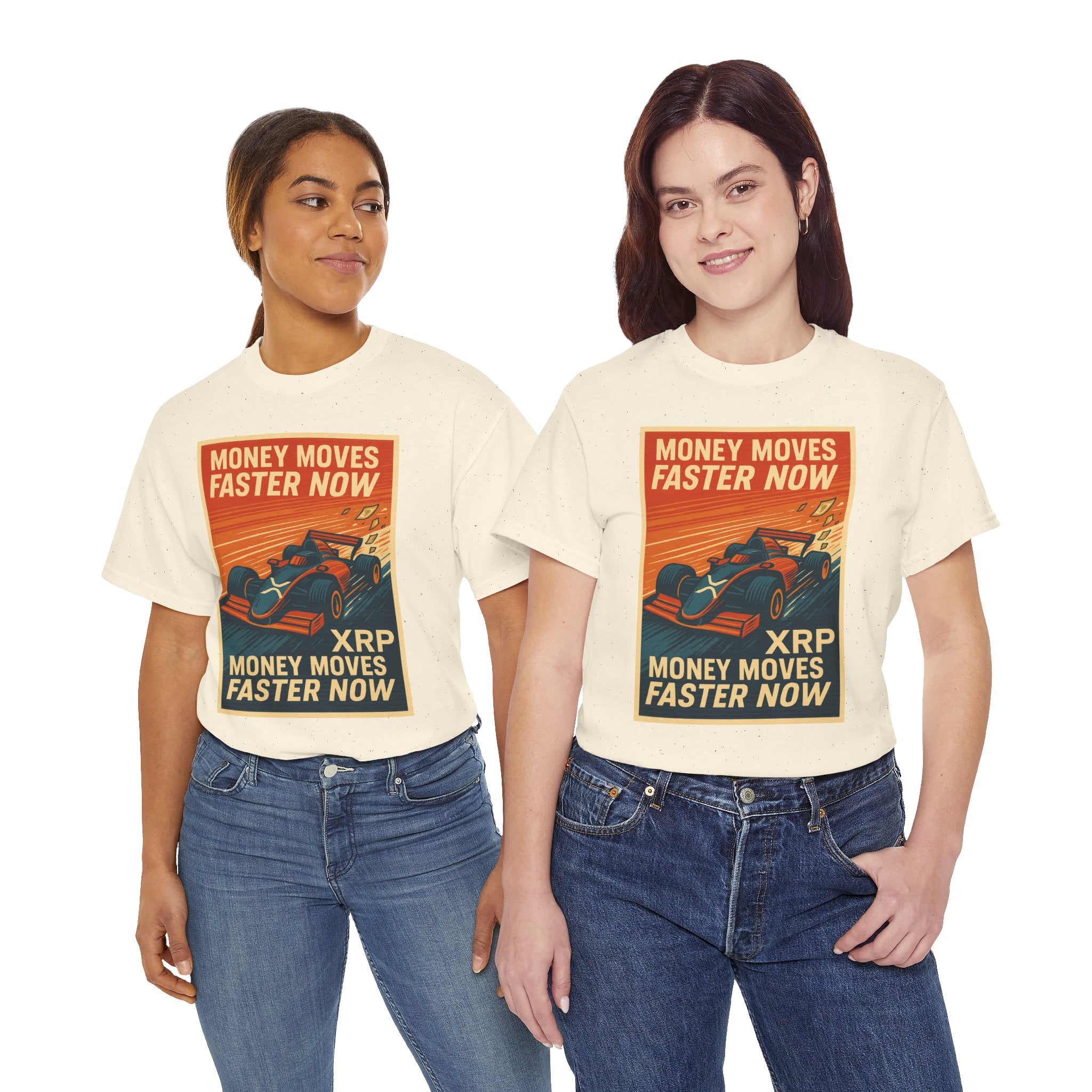 XRP 'Money Moves Faster Now' Racing Tee — Crypto Enthusiast T-Shirt