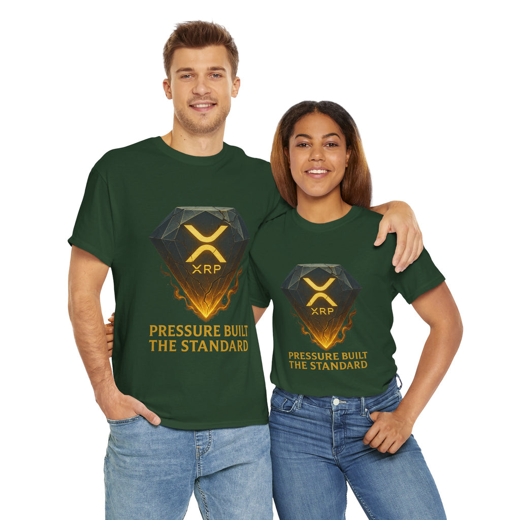 XRP Diamond Tee — "Pressure Built The Standard" Crypto Graphic T‑Shirt