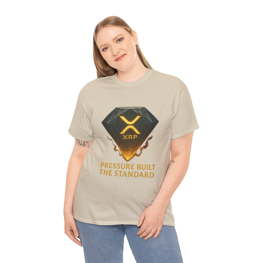 XRP Diamond Tee — "Pressure Built The Standard" Crypto Graphic T‑Shirt