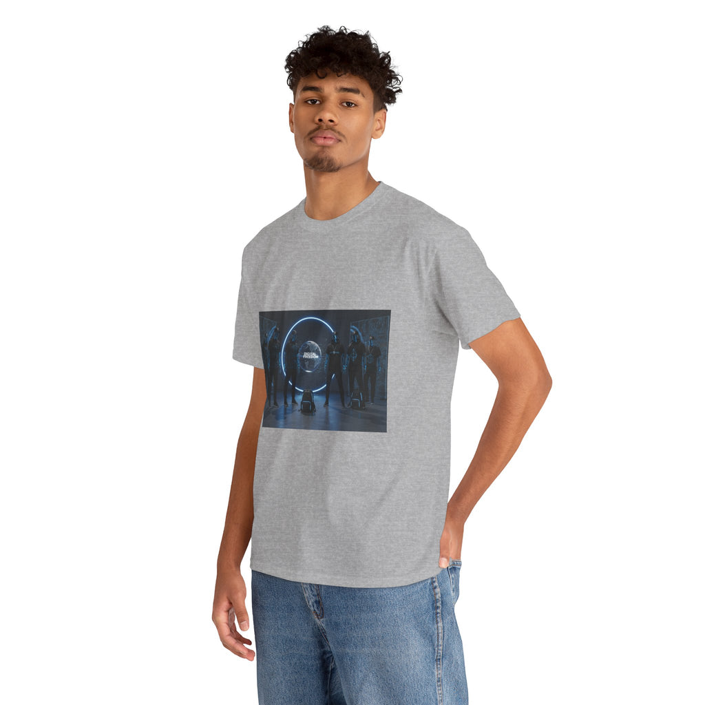 Sci‑Fi Portal Graphic Tee — Futuristic Neon Crew T-Shirt