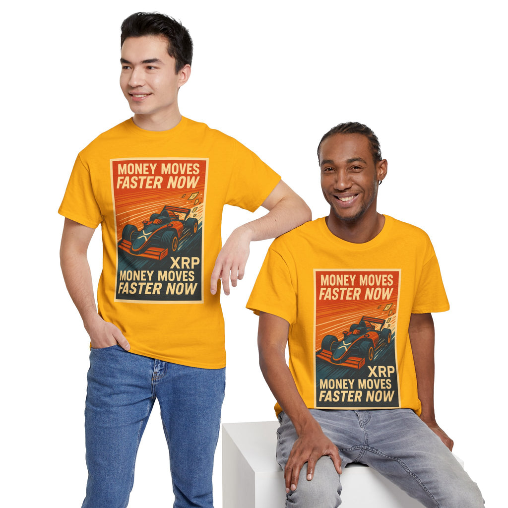XRP 'Money Moves Faster Now' Racing Tee — Crypto Enthusiast T-Shirt