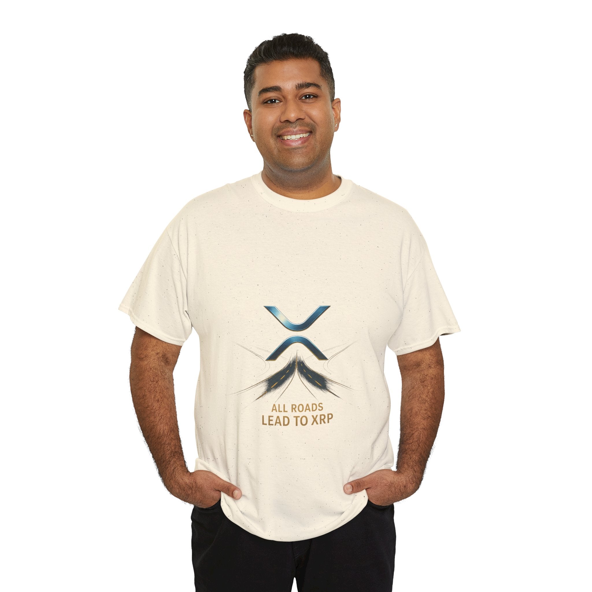 All Roads Lead to XRP T-Shirt — Crypto Ripple Logo Tee