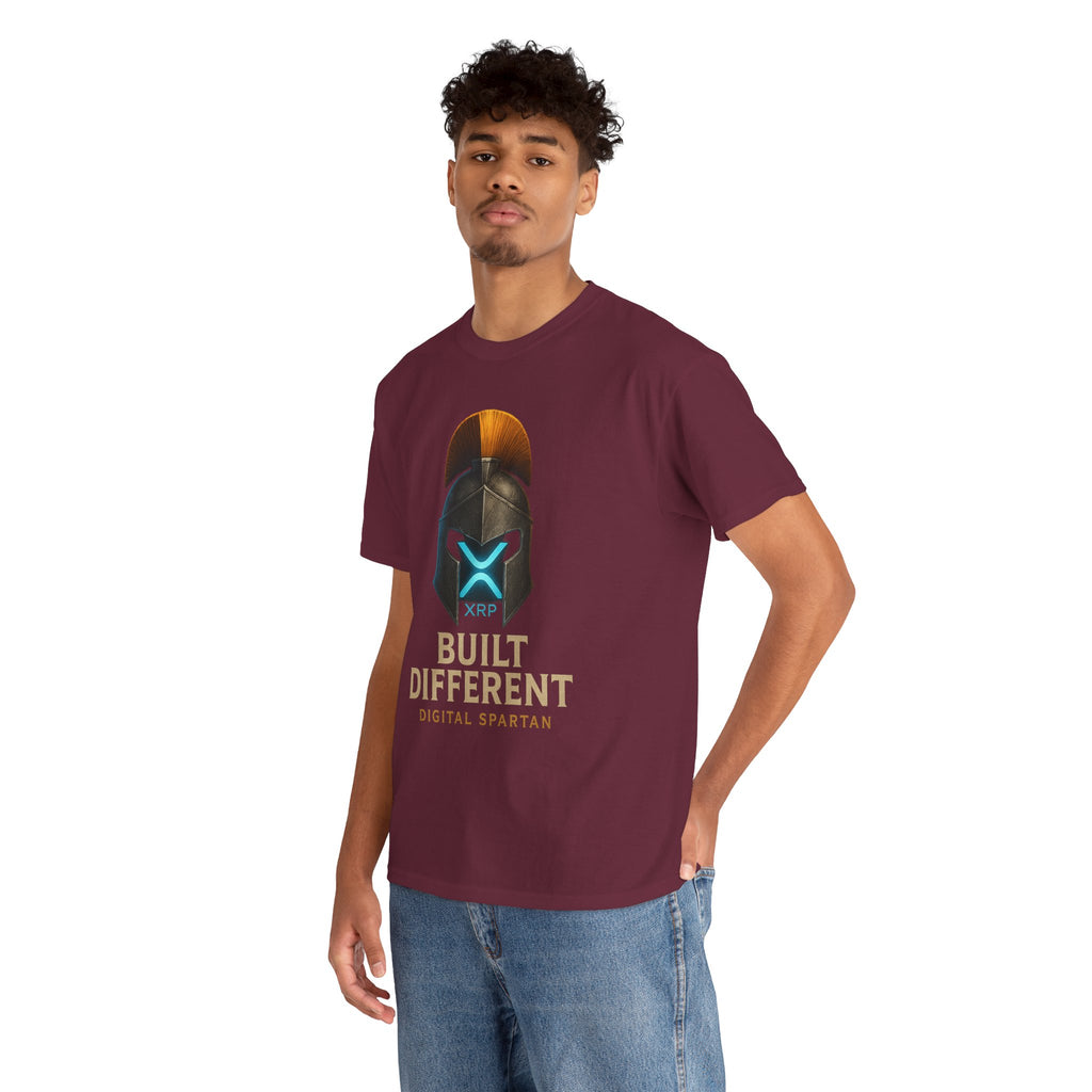 Built Different Spartan Tee — Digital Spartan XRP Crypto T-Shirt