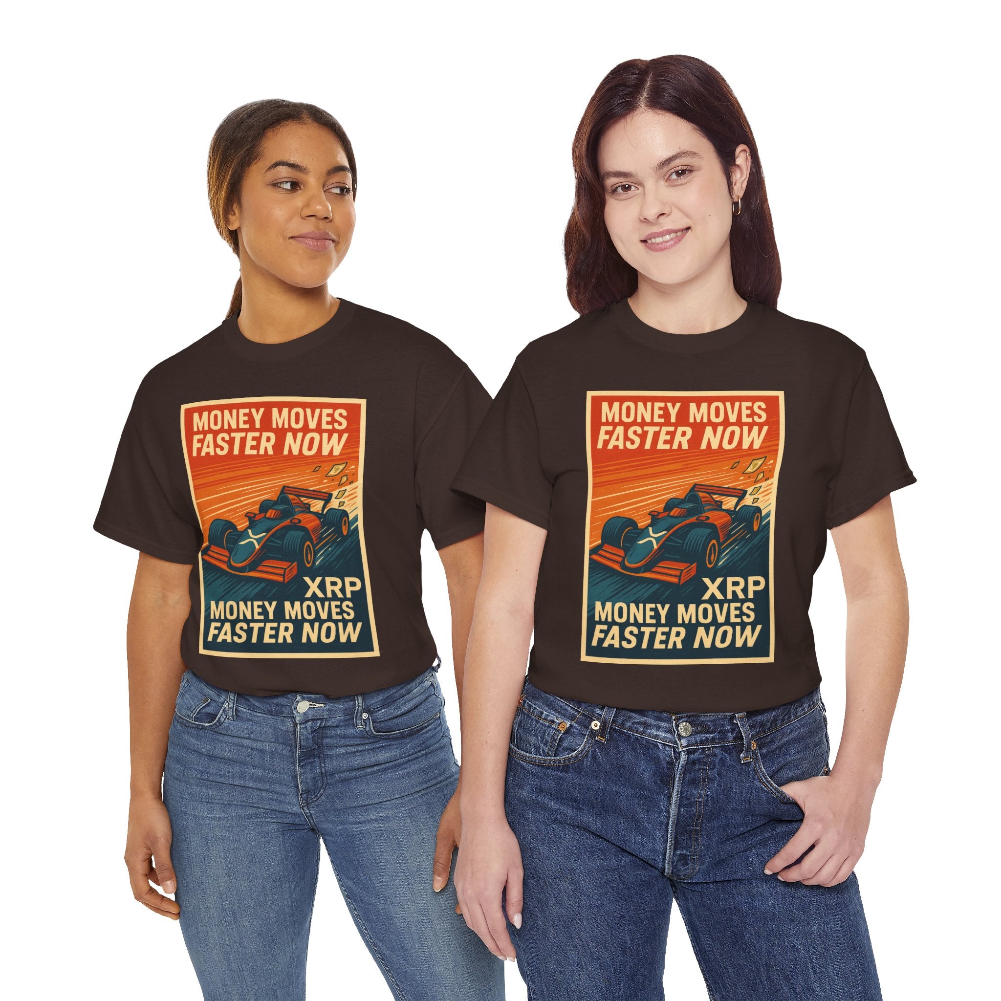 XRP 'Money Moves Faster Now' Racing Tee — Crypto Enthusiast T-Shirt