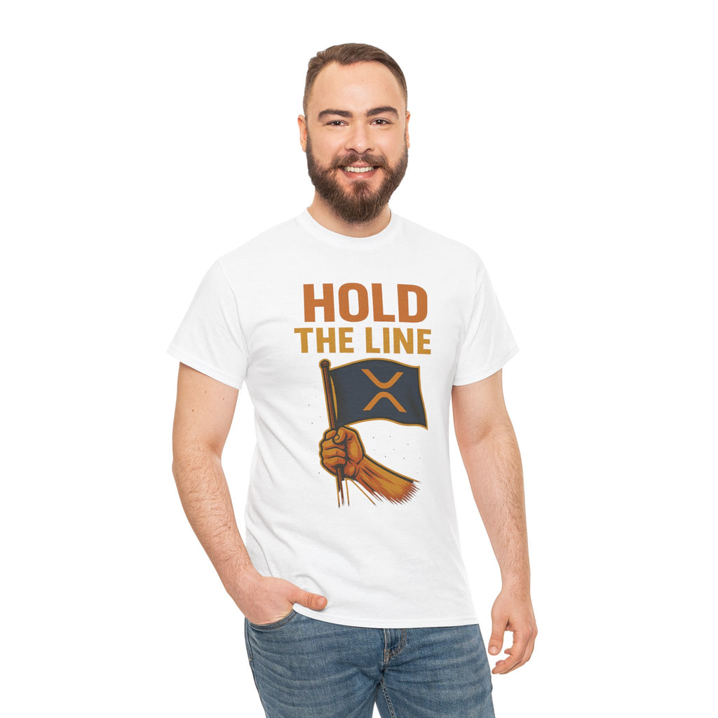 Hold The Line Tee — Bold Flag Graphic Cryptocurrency XRP Shirt
