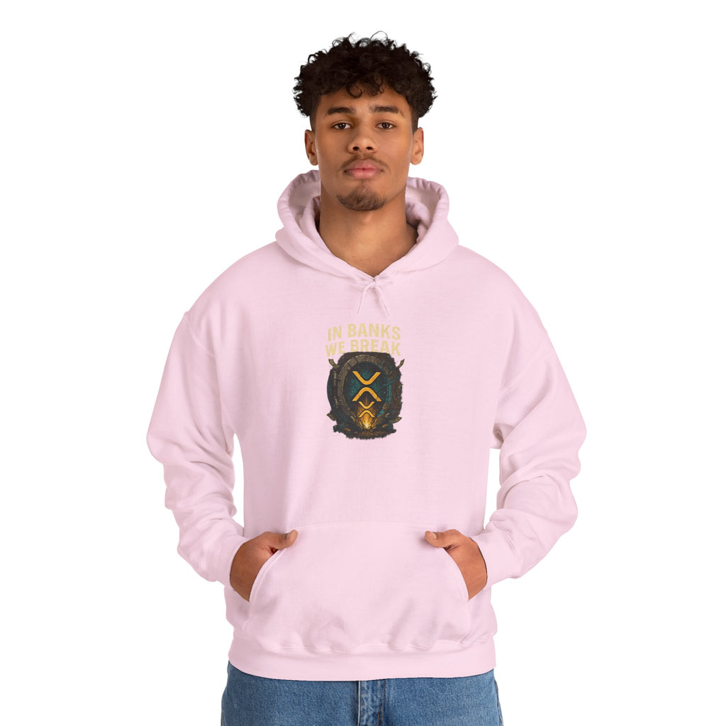 Hoodie — 'In Banks We Trust' Crest Pullover