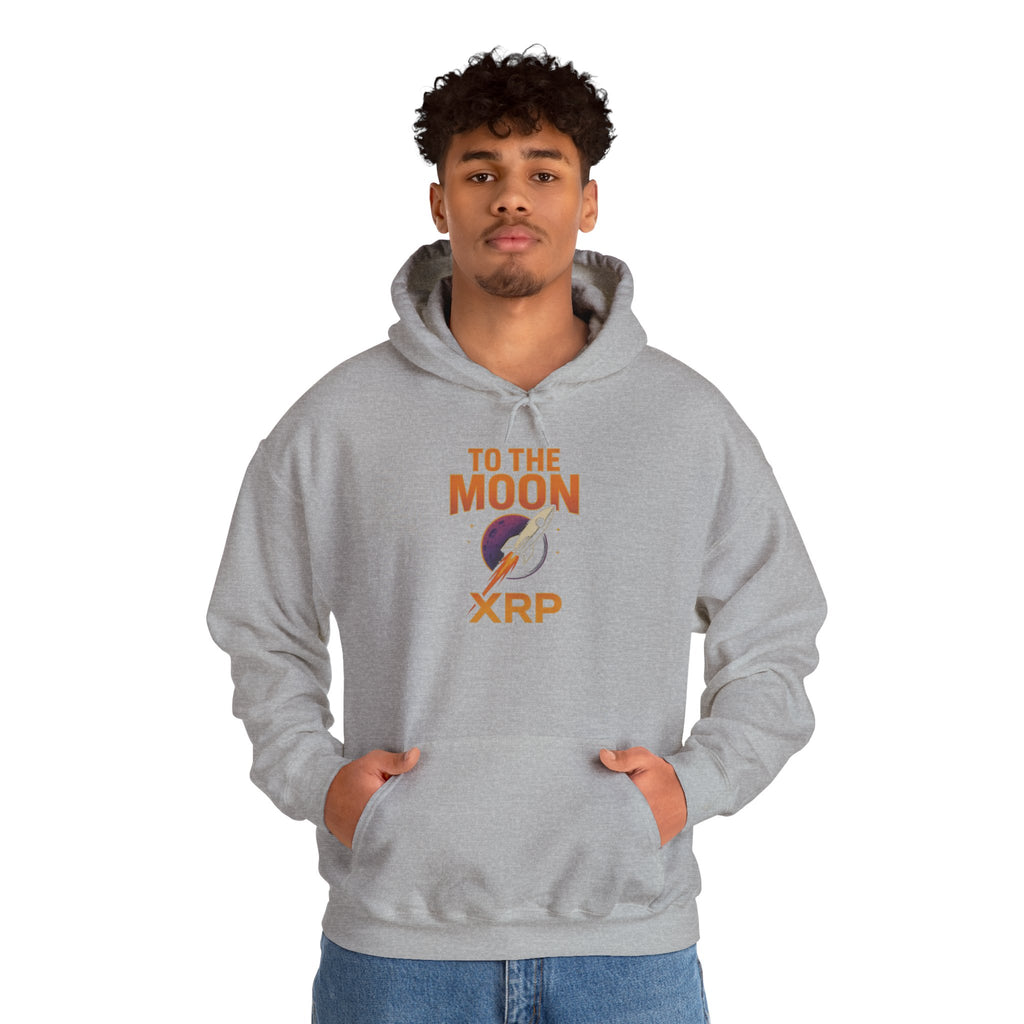XRP To The Moon Hoodie — Crypto Investor Graphic Sweatshirt
