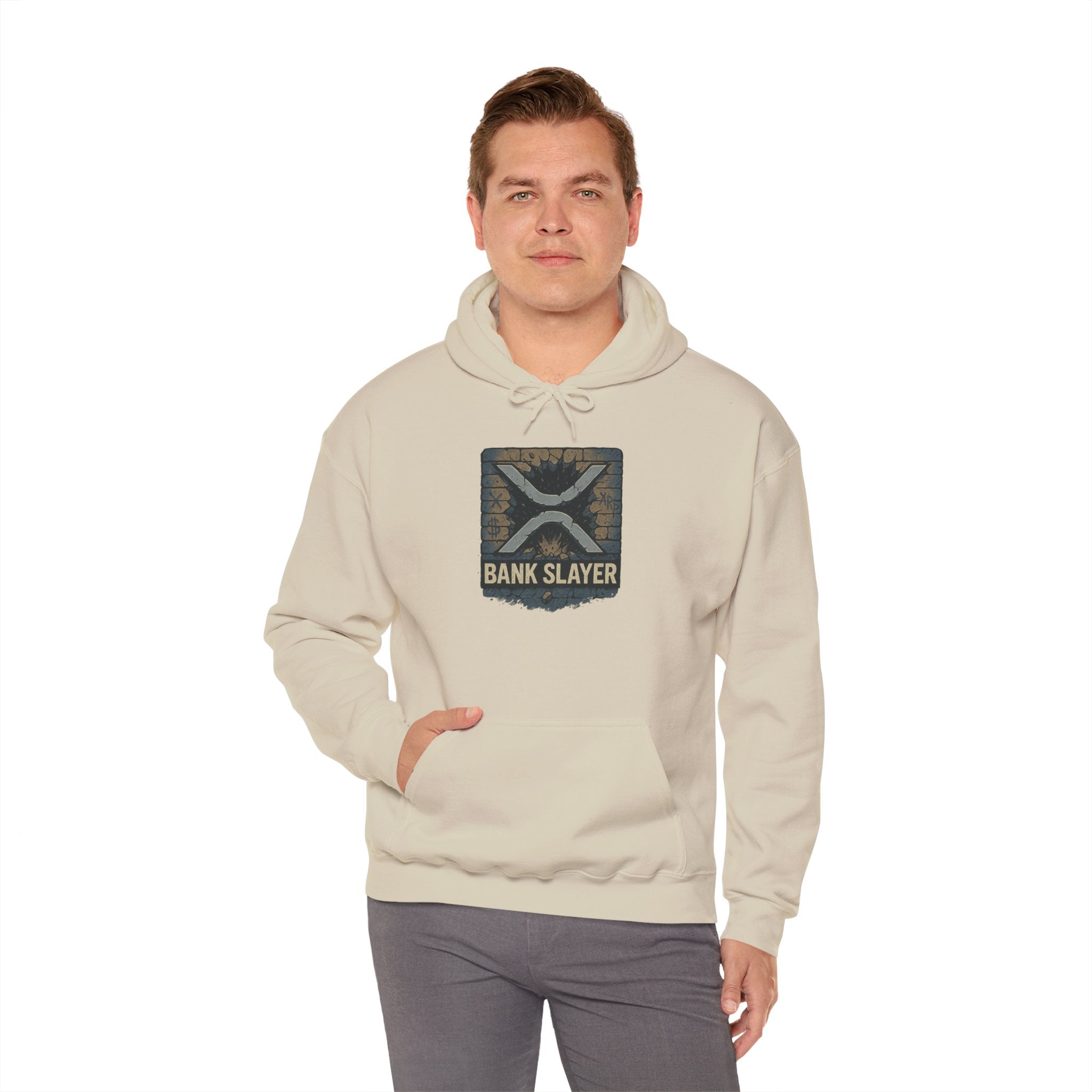 Bank Slayer Hoodie - Vintage Tactical Crest Graphic Sweatshirt