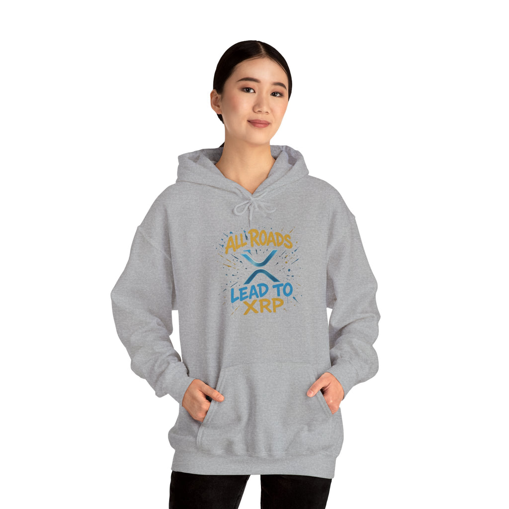 All Roads Lead to XRP Hoodie – Crypto Investor Pullover