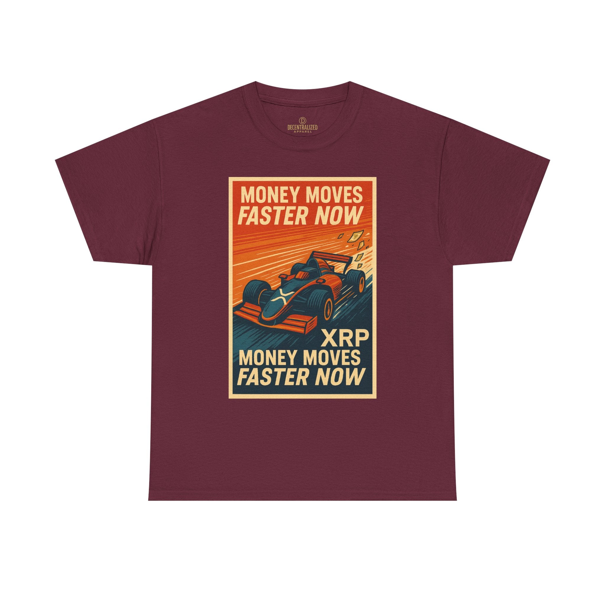 XRP 'Money Moves Faster Now' Racing Tee — Crypto Enthusiast T-Shirt