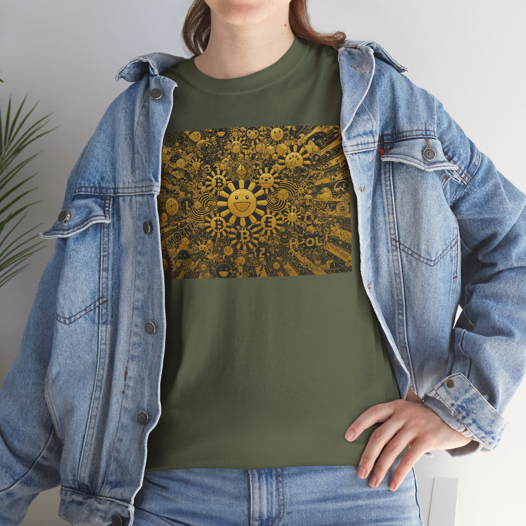 Sunflower Burst T‑Shirt — Golden Sunflower Pattern Tee