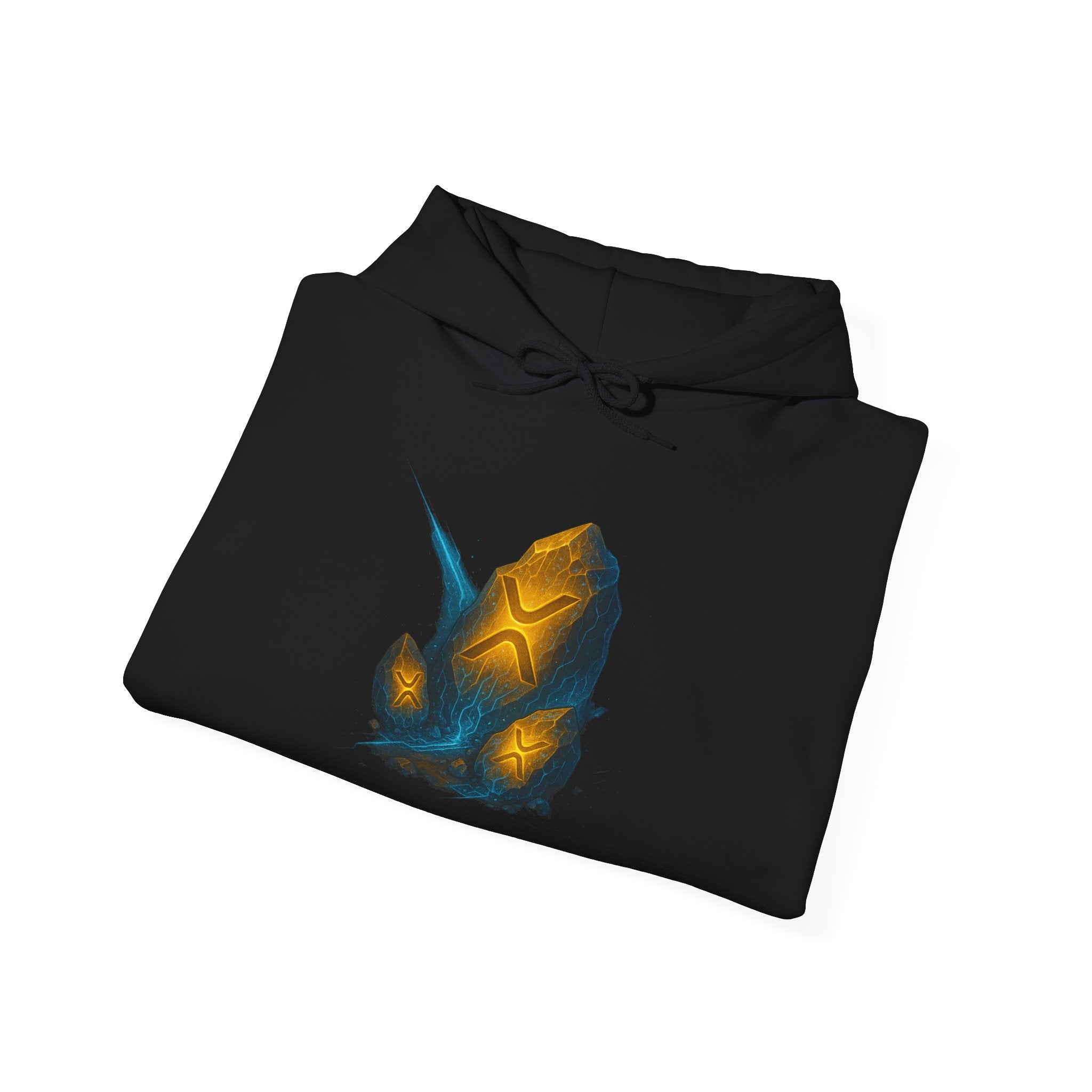 Rune Stone Hoodie — Glowing Mystic Rock Graphic Hooded Sweatshirt