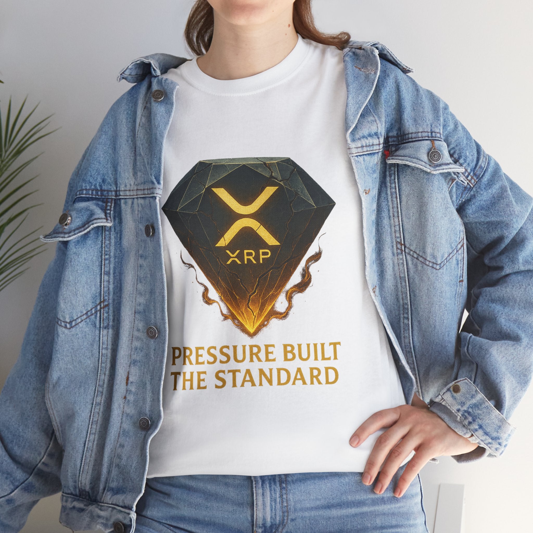 XRP Diamond Tee — "Pressure Built The Standard" Crypto Graphic T‑Shirt