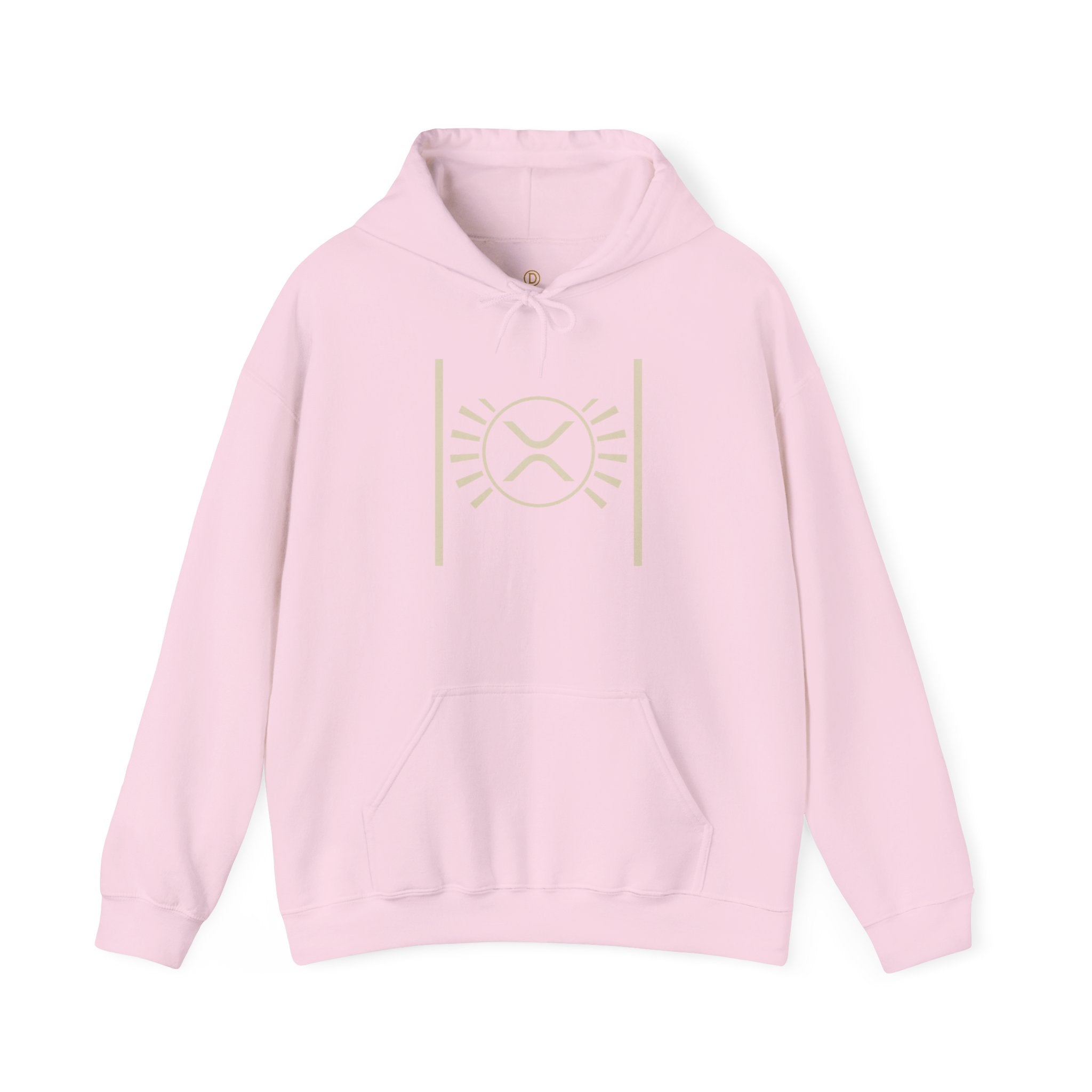 XRP Minimalist Logo Hoodie — Crypto Sun Symbol Sweatshirt