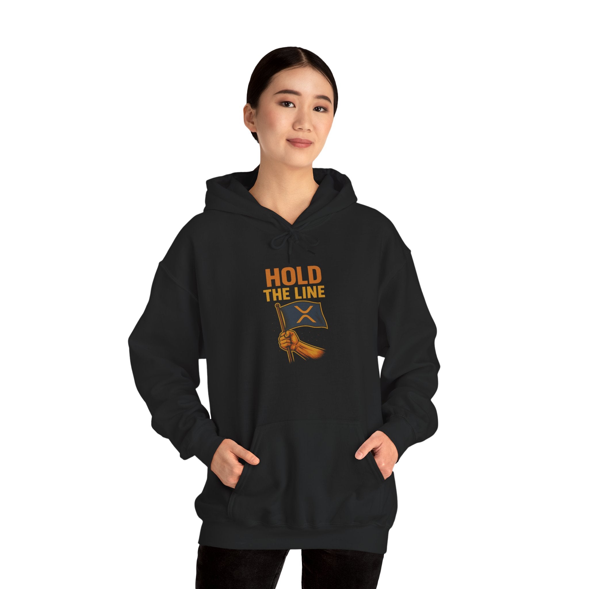 Hold The Line Hoodie — Flag & Fist Graphic Pullover