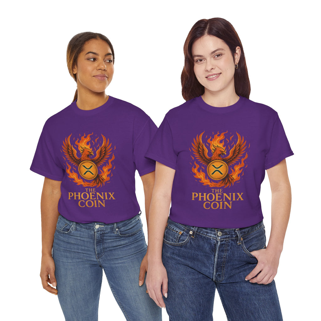 Phoenix Coin T‑Shirt — Fiery Phoenix Crypto Logo Tee