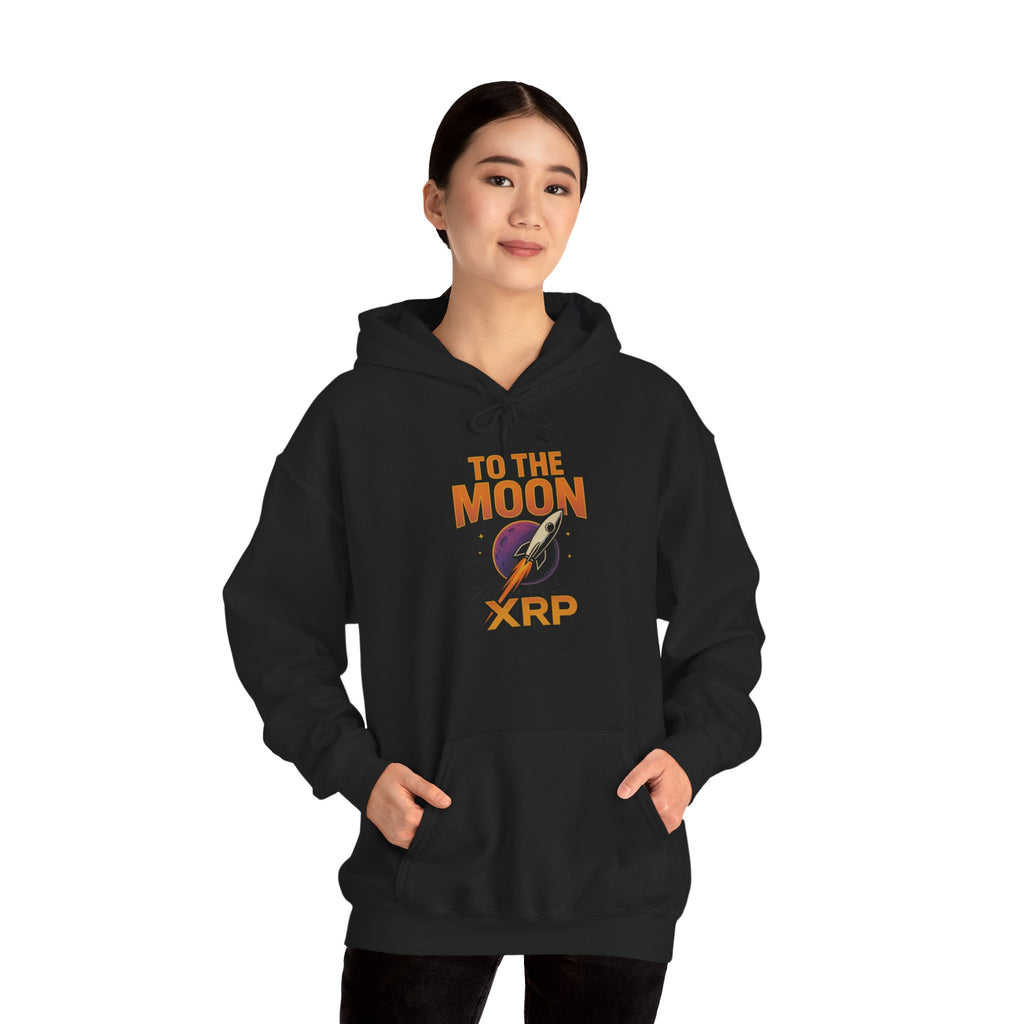 XRP To The Moon Hoodie — Crypto Investor Graphic Sweatshirt