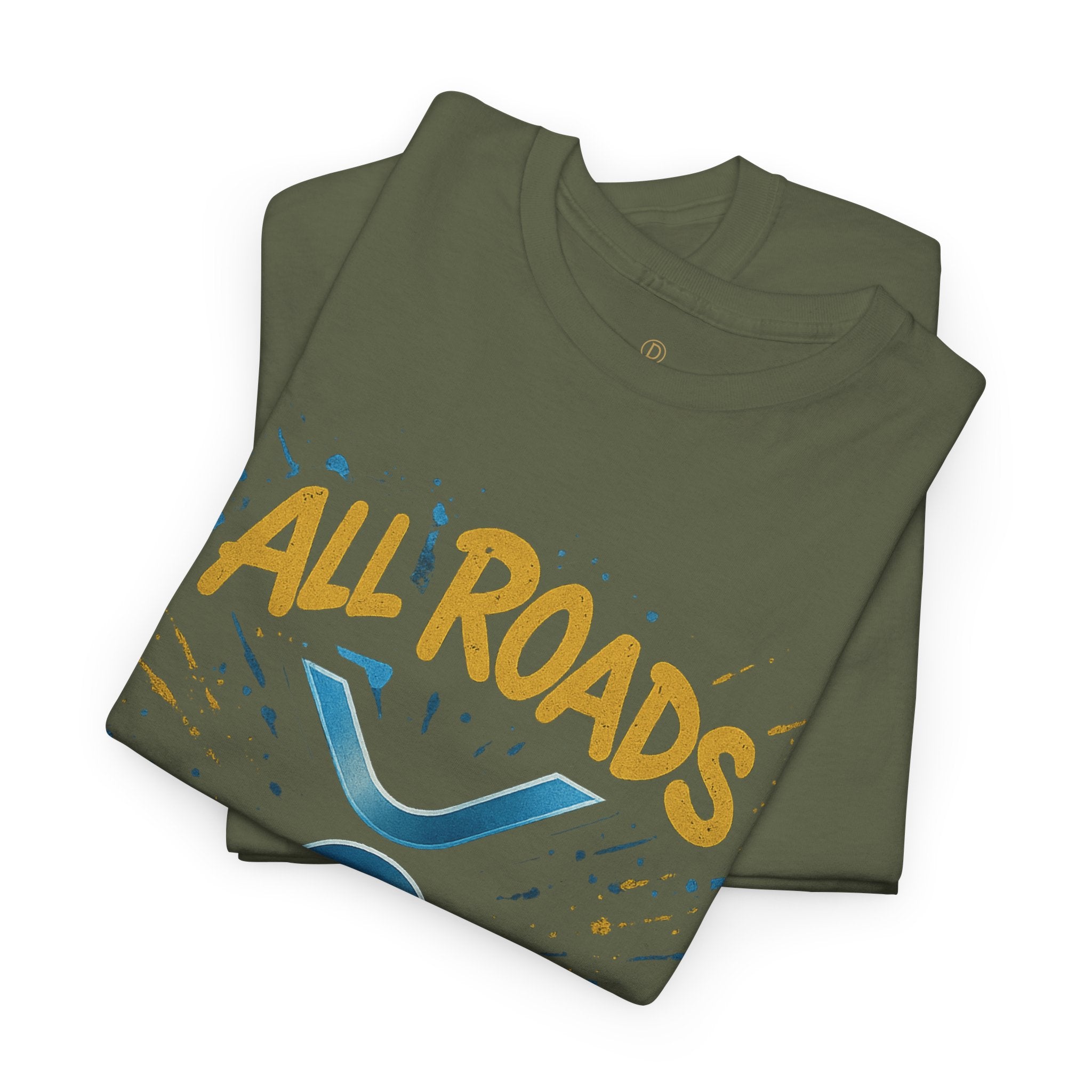 XRP Crypto Tee — "All Roads Lead to XRP" Casual Cryptocurrency Shirt
