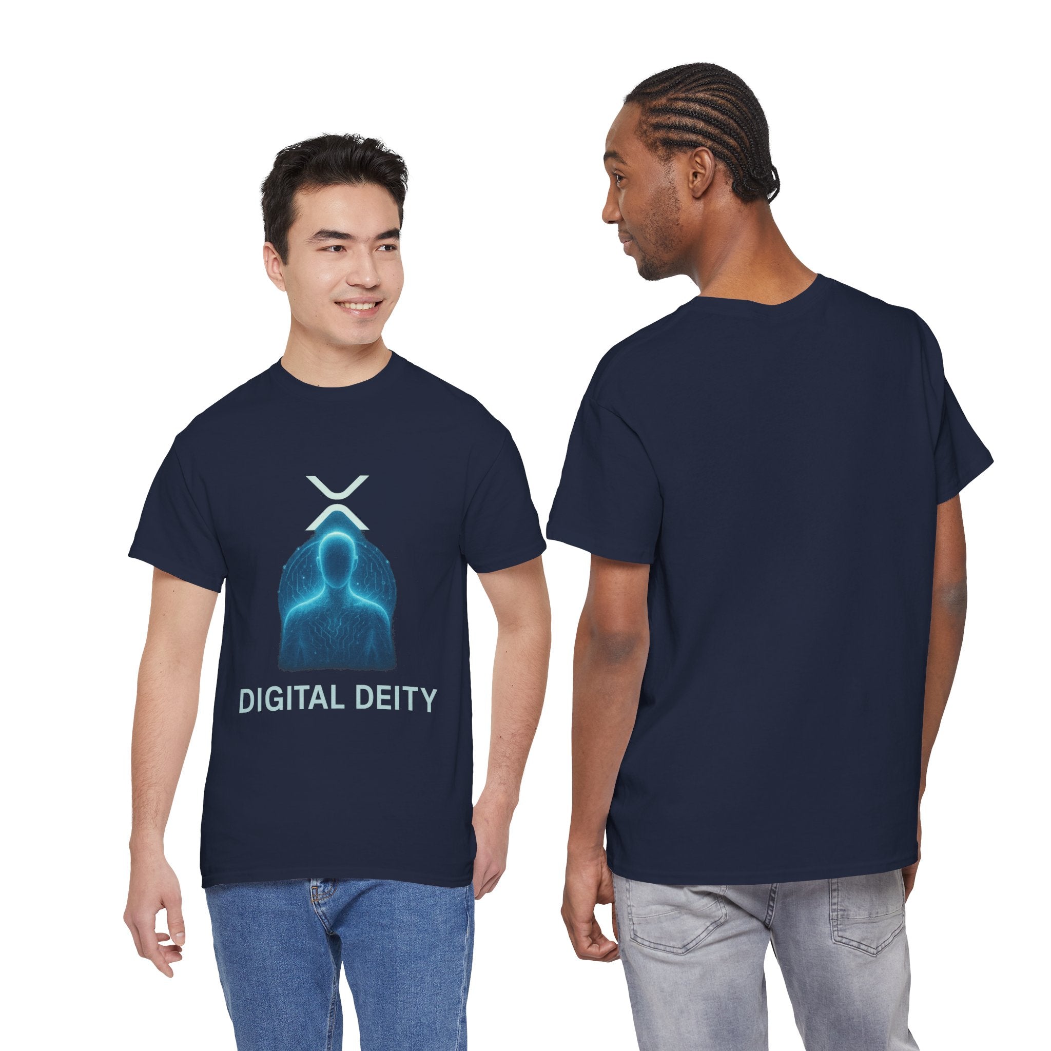 Digital Deity T‑Shirt — Futuristic Neon Tech Hoodie Tee