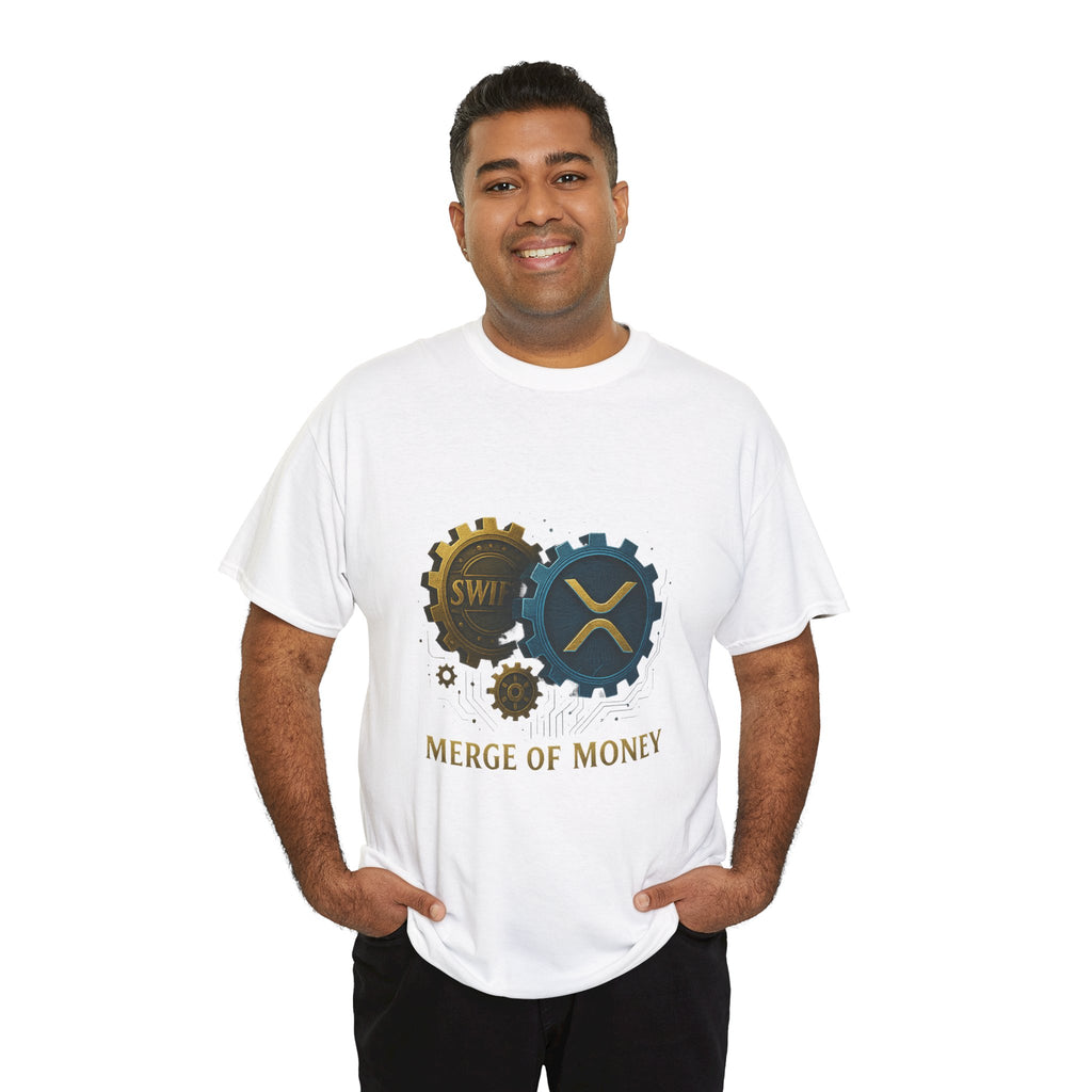 Merge of Money Tee - Cryptocurrency Gears XRP & SWI Crypto T-Shirt