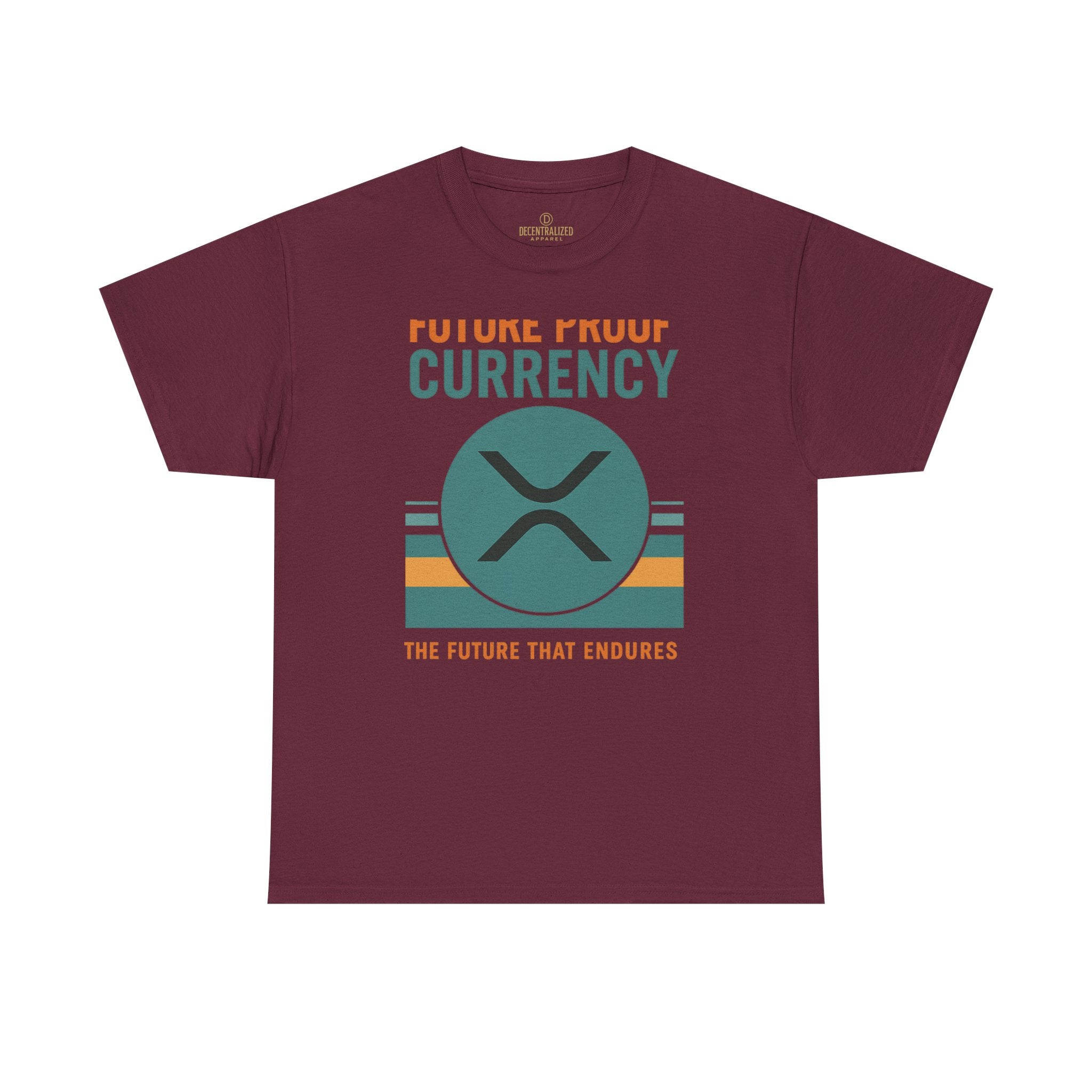 RIPPLE XRP 'Future Proof Currency' Graphic Tee — Crypto Retro Logo Shirt