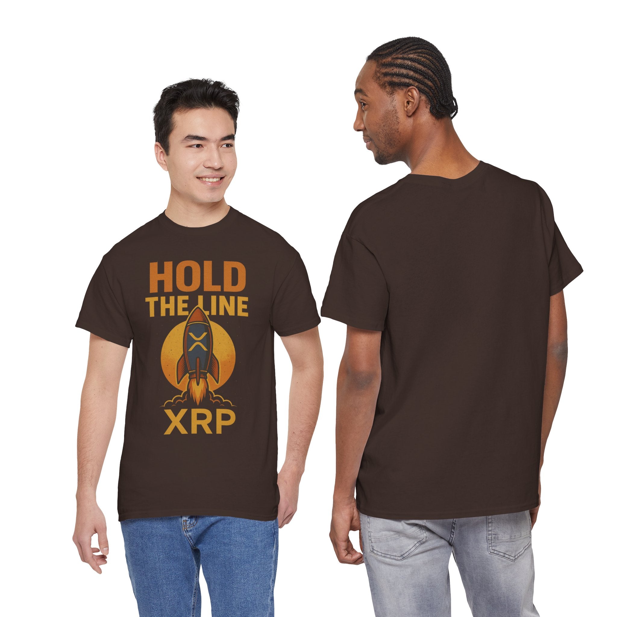 XRP Hold The Line Rocket Tee — Crypto Investor T‑Shirt
