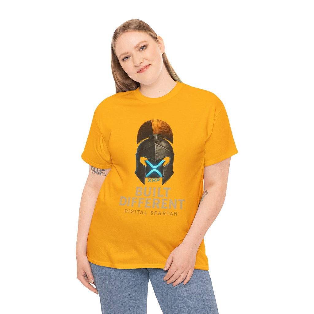 Built Different Spartan Tee — Digital Spartan XRP Crypto T-Shirt