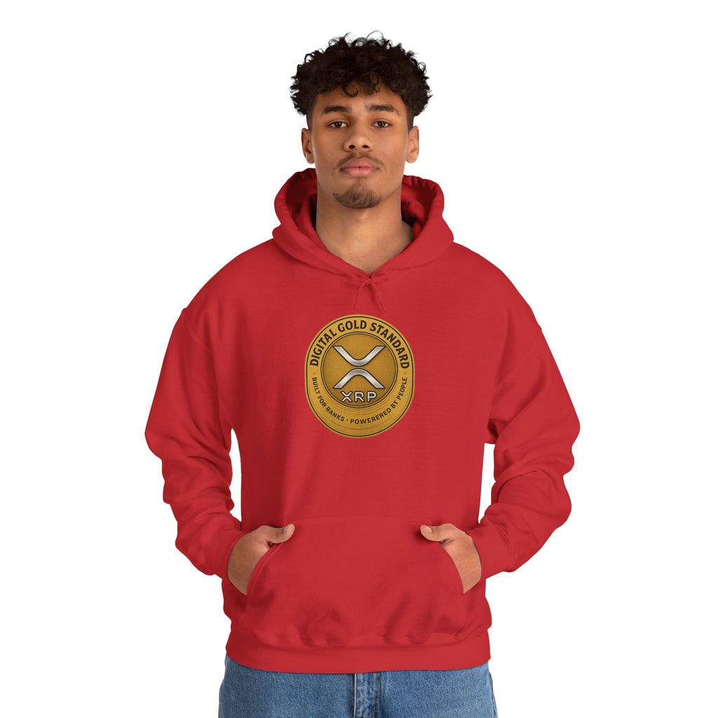 Crypto Coin Logo Hoodie — Digital Gold Standard XRP Emblem