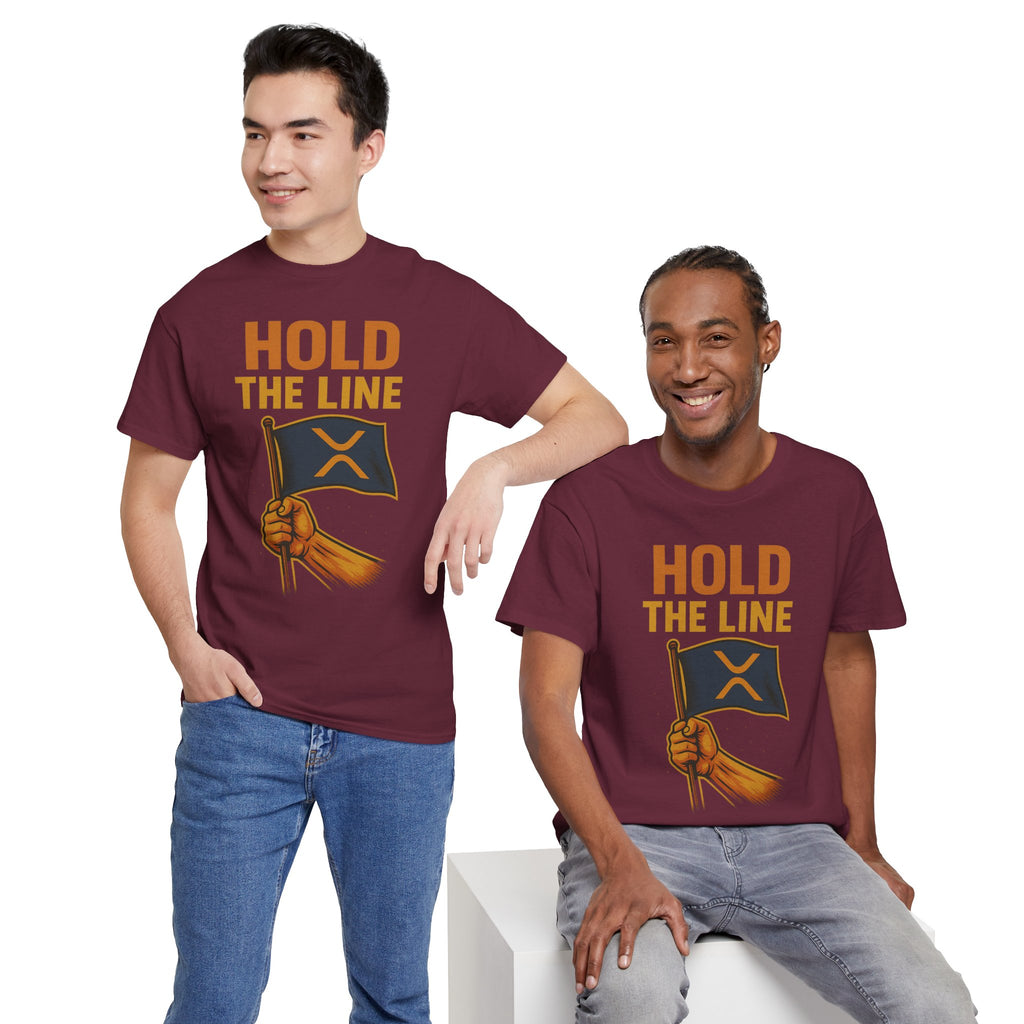 Hold The Line Tee — Bold Flag Graphic Cryptocurrency XRP Shirt