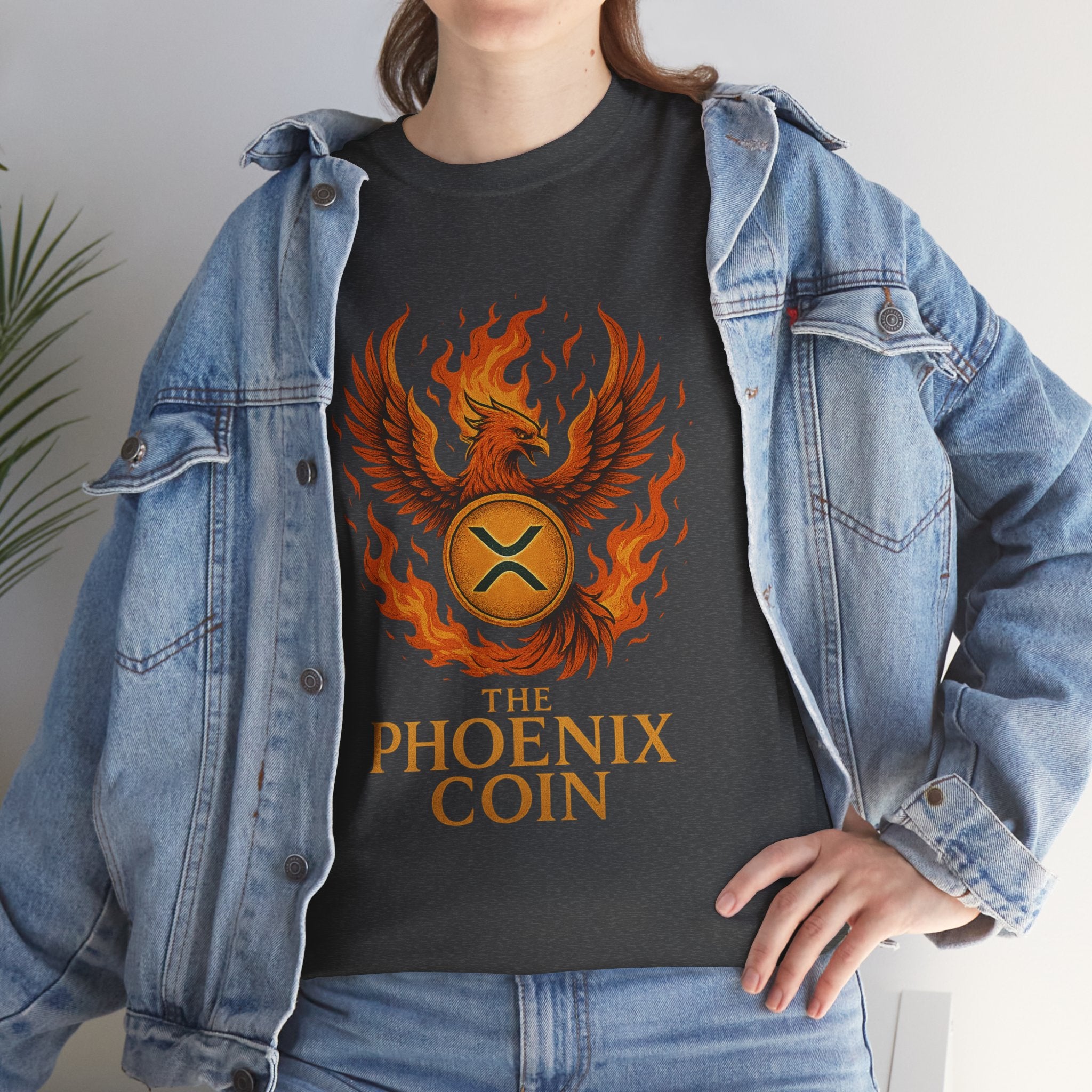 Phoenix Coin T‑Shirt — Fiery Phoenix Crypto Logo Tee