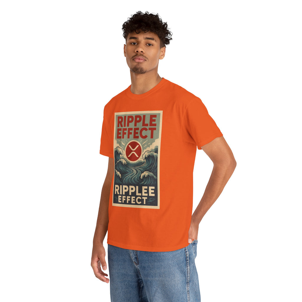 Ripple Effect Tee — Vintage Wave XRP Crypto Graphic T-Shirt