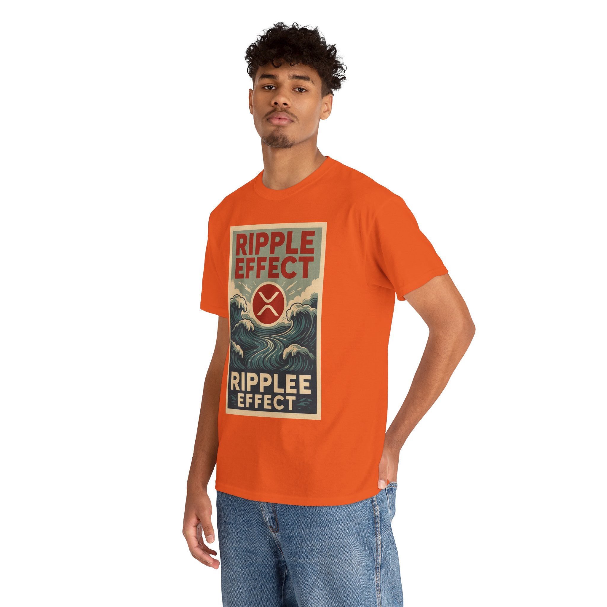 Ripple Effect Tee — Vintage Wave XRP Crypto Graphic T-Shirt