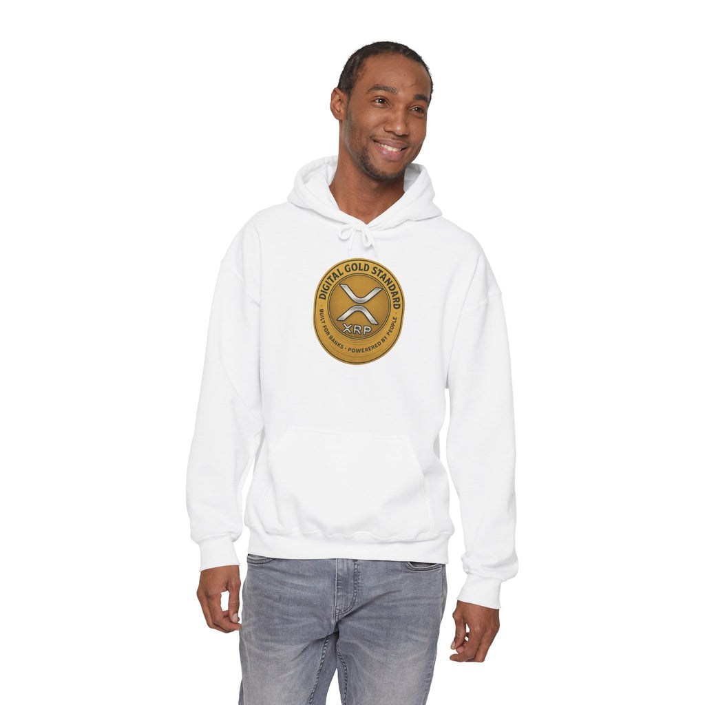 Crypto Coin Logo Hoodie — Digital Gold Standard XRP Emblem