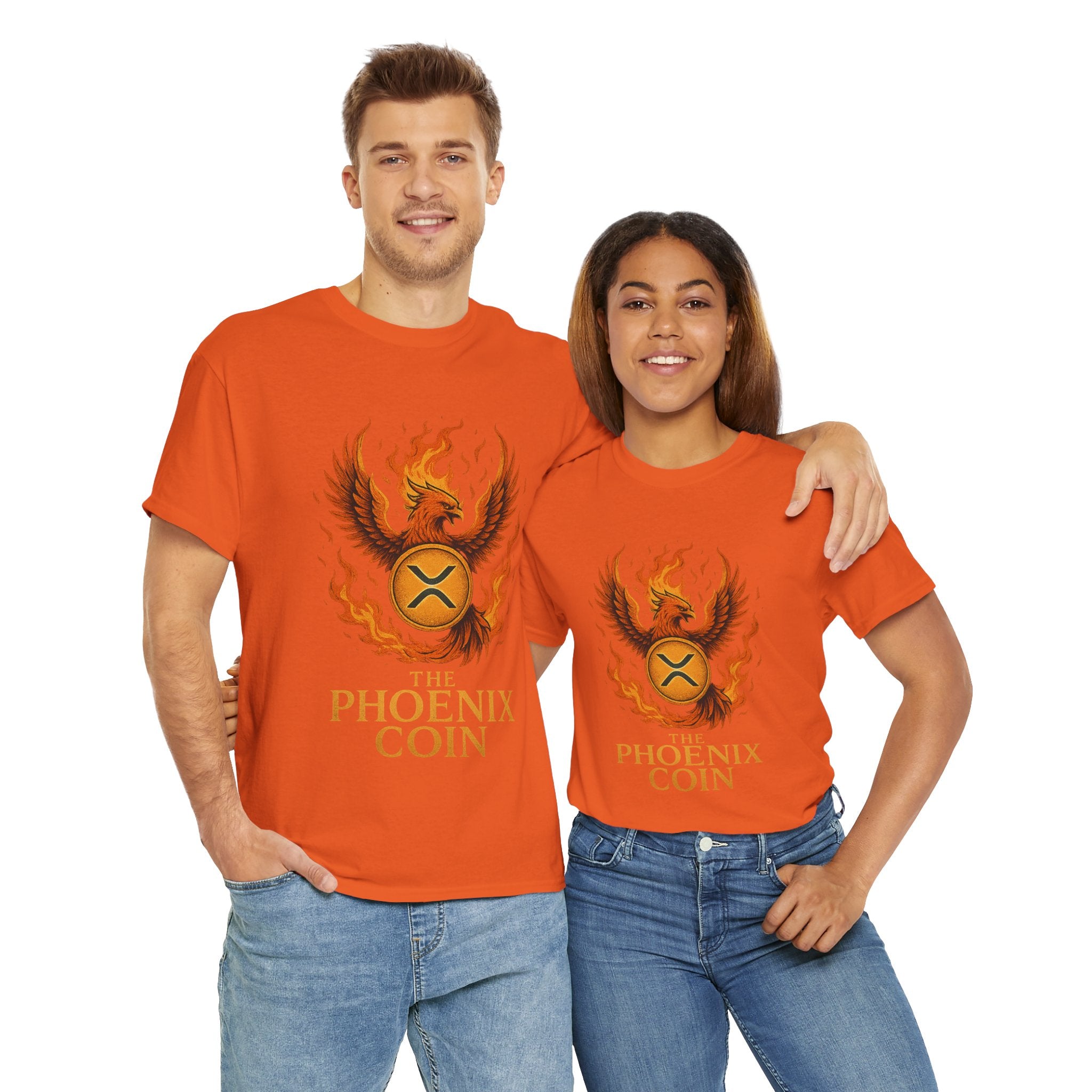 Phoenix Coin T‑Shirt — Fiery Phoenix Crypto Logo Tee