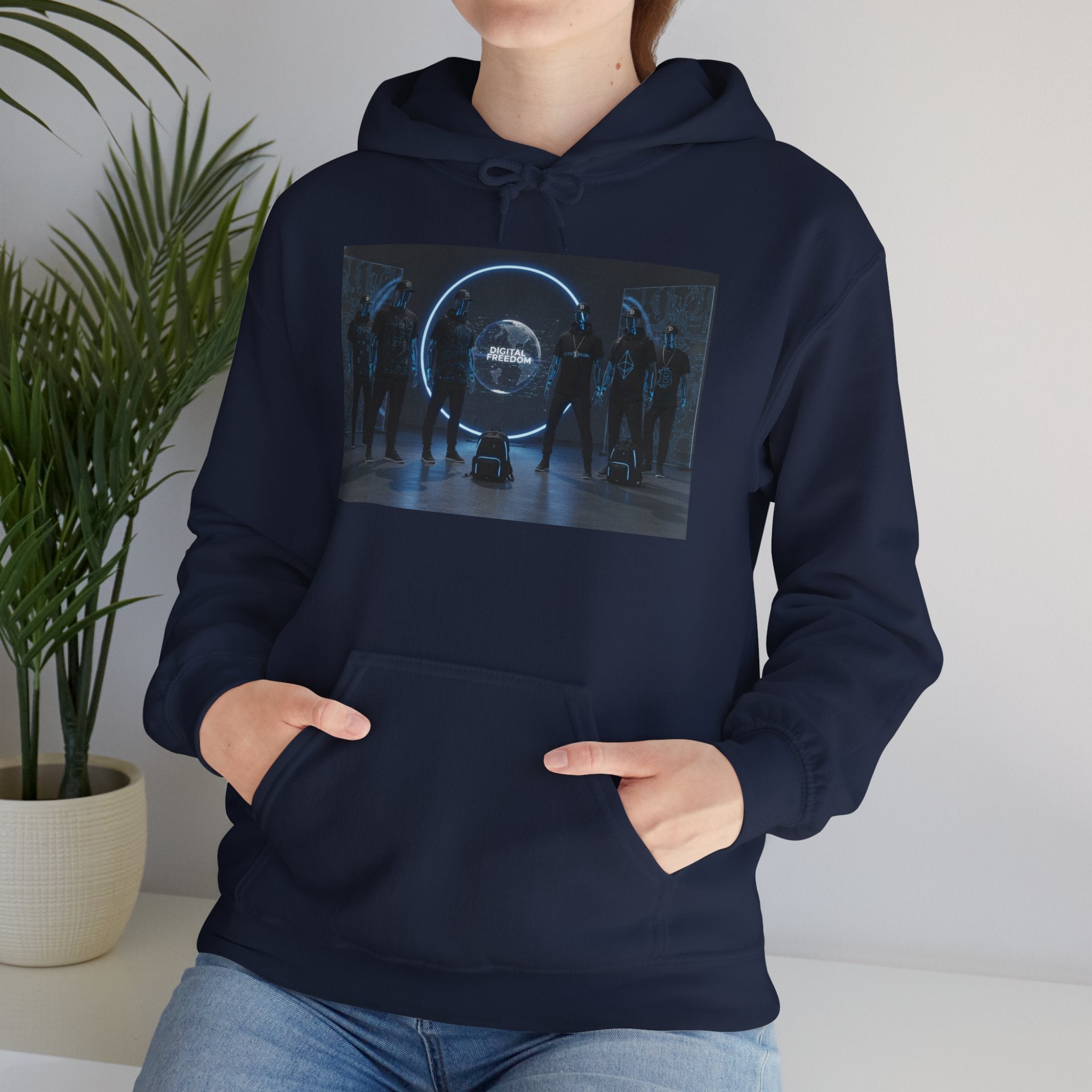 Futuristic Neon Portal Hoodie – Cyberpunk Sci‑Fi Crew Graphic Sweatshirt