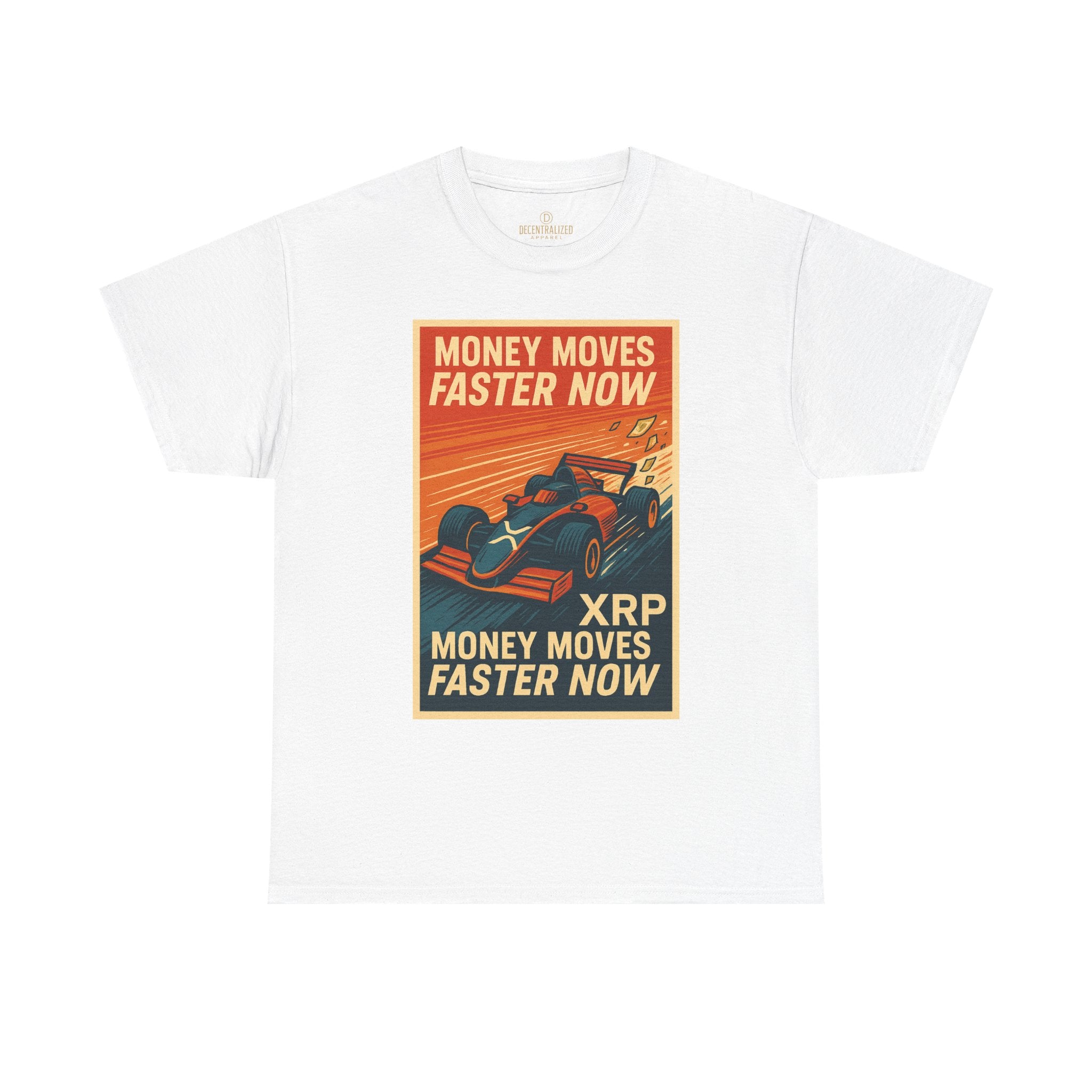 XRP 'Money Moves Faster Now' Racing Tee — Crypto Enthusiast T-Shirt
