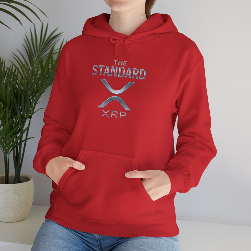 XRP 'The Standard' Logo Hoodie — Crypto Casual Pullover
